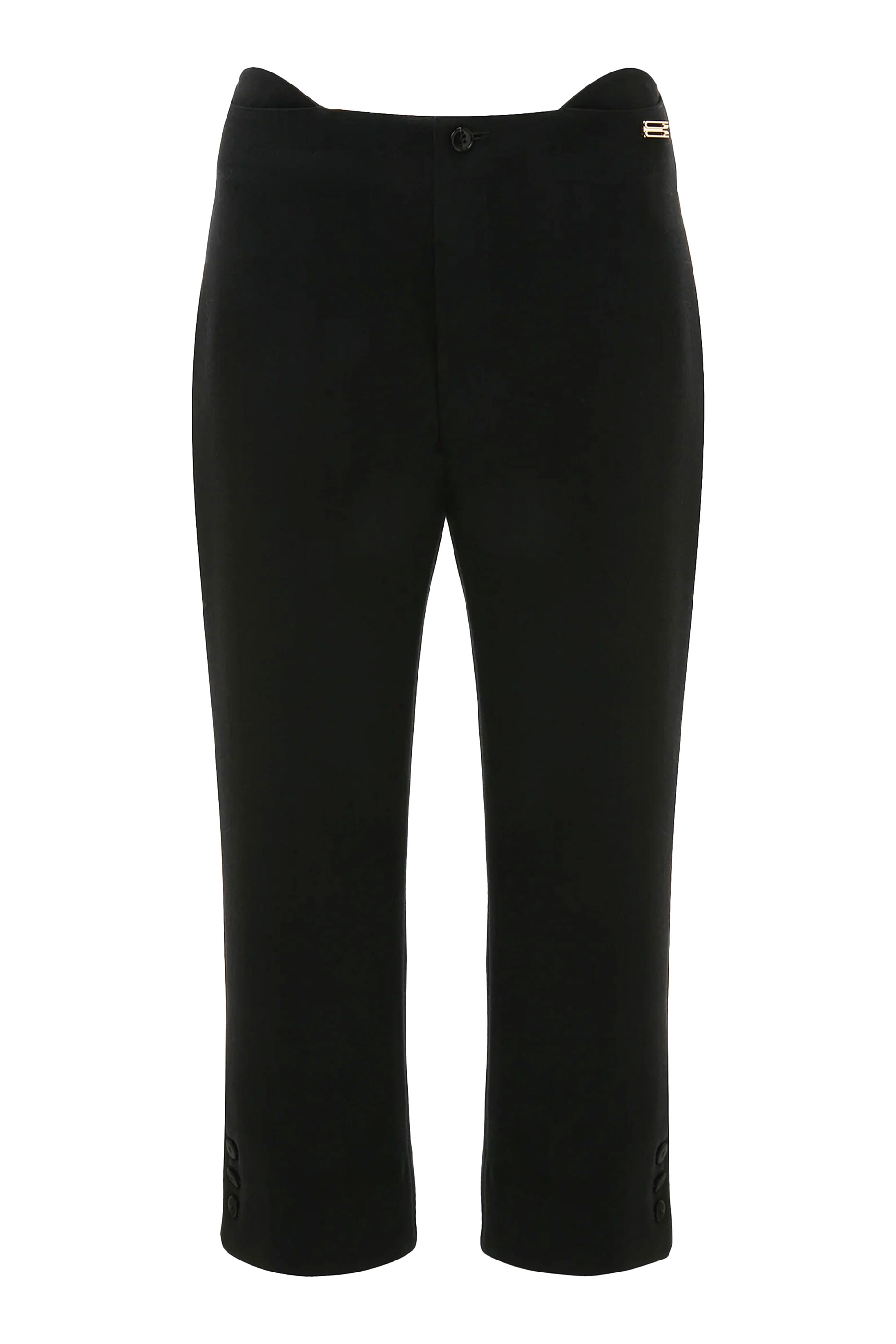Tab Detail Cropped Trousers