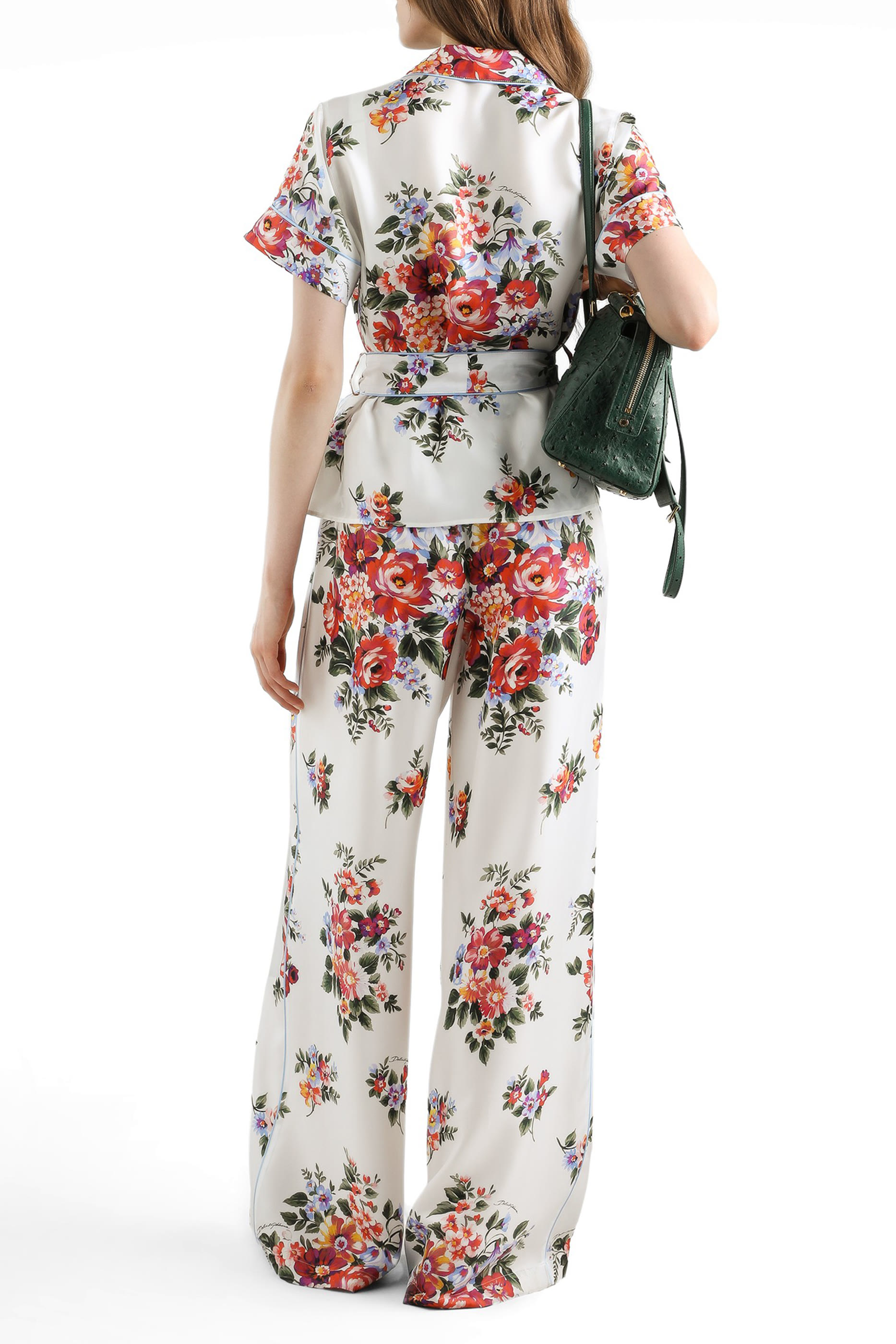Flower Bouquet-Print Pants