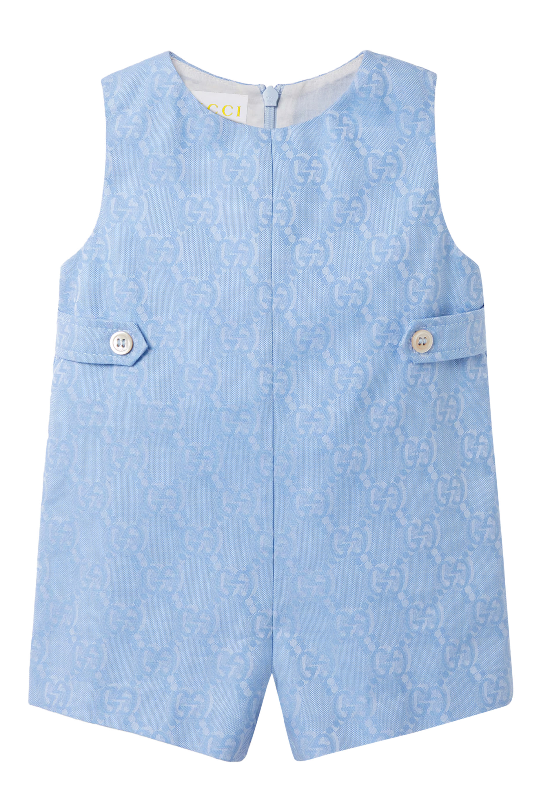 Kids Cotton Overall with GG Shadow