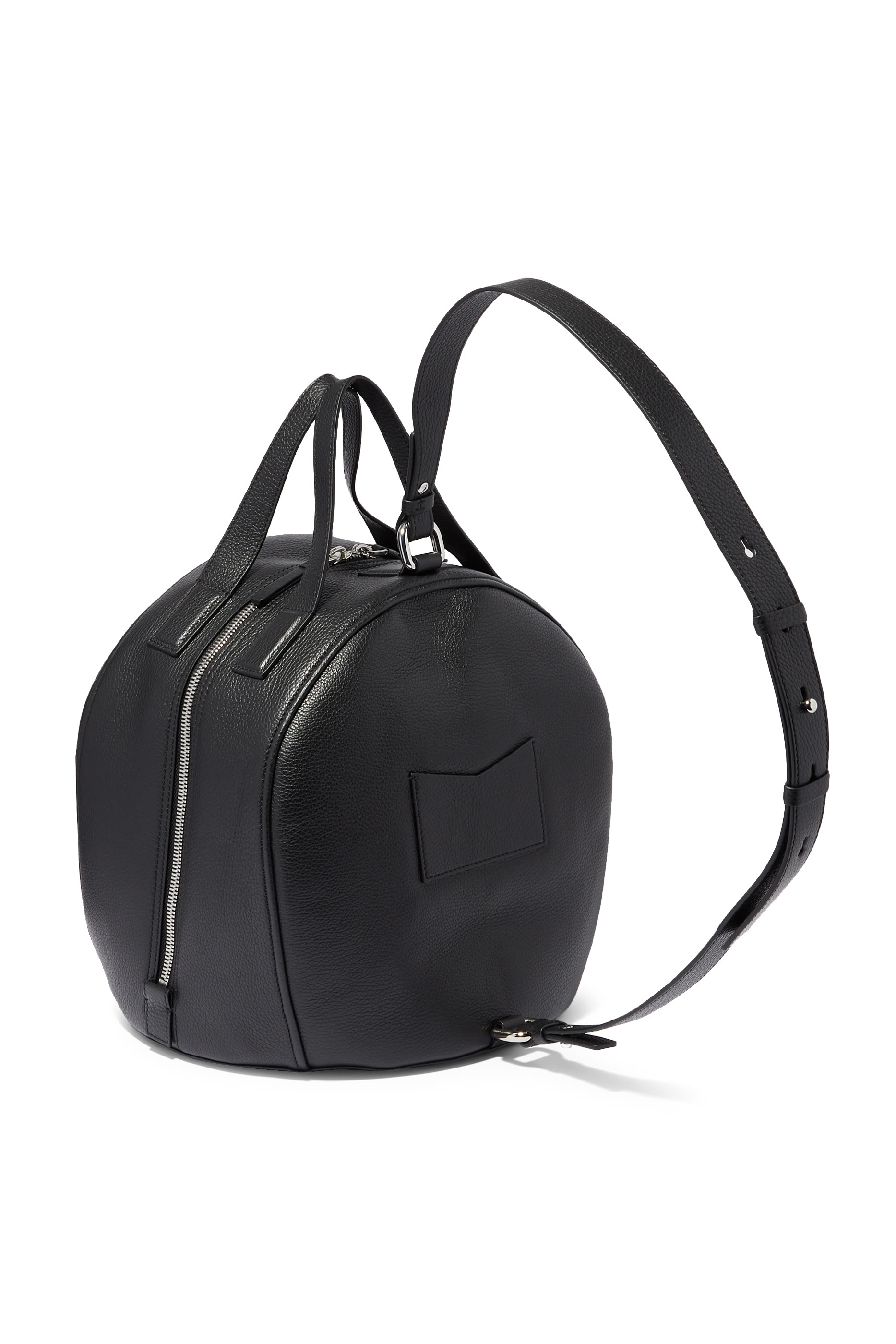 Deer-Print Leather Bowling Bag