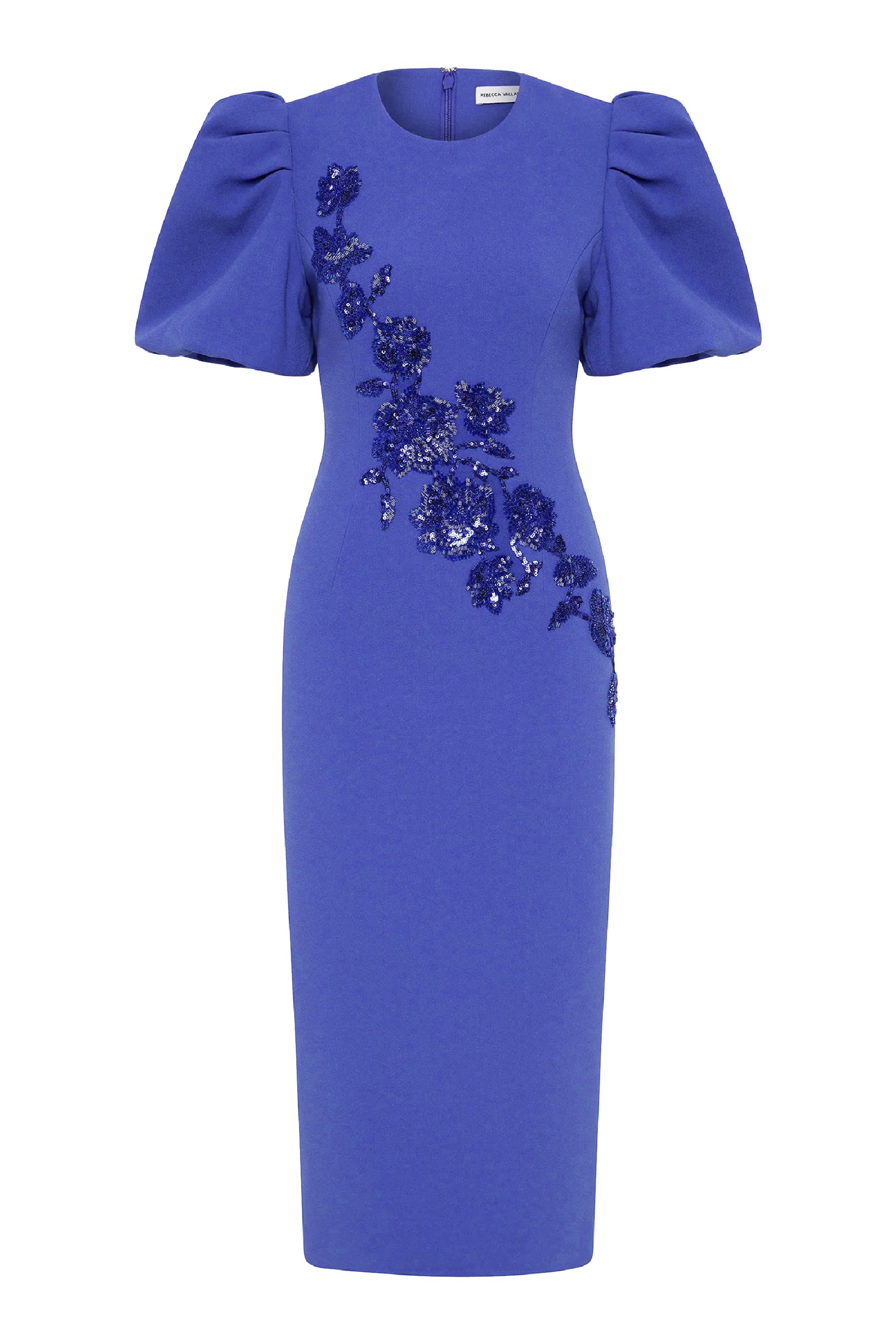 Evolet Puff Sleeve Midi Dress 