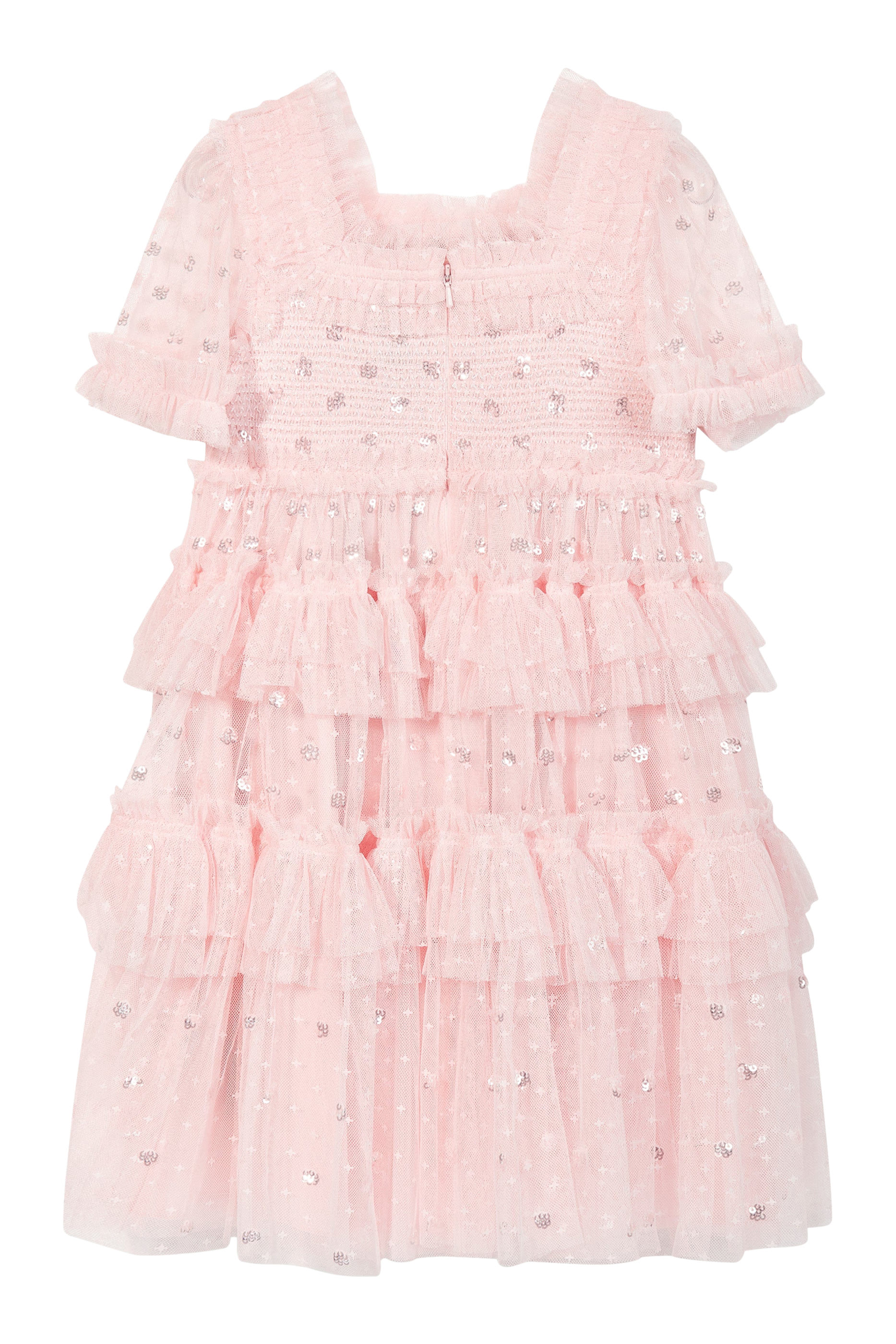 Kids Sequin Embellished Smocked Dress