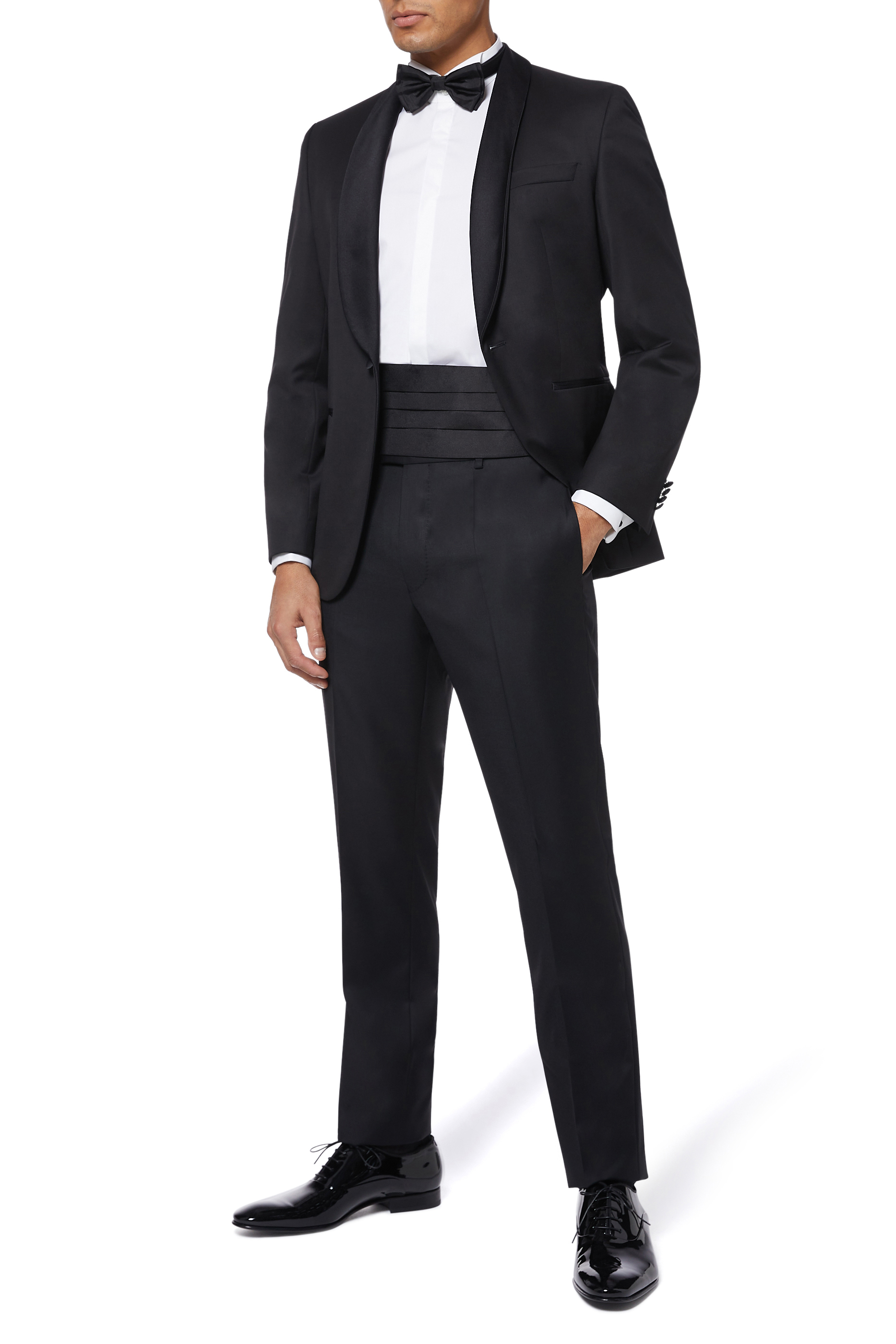 Silk Bow Tie And Cummerbund Set