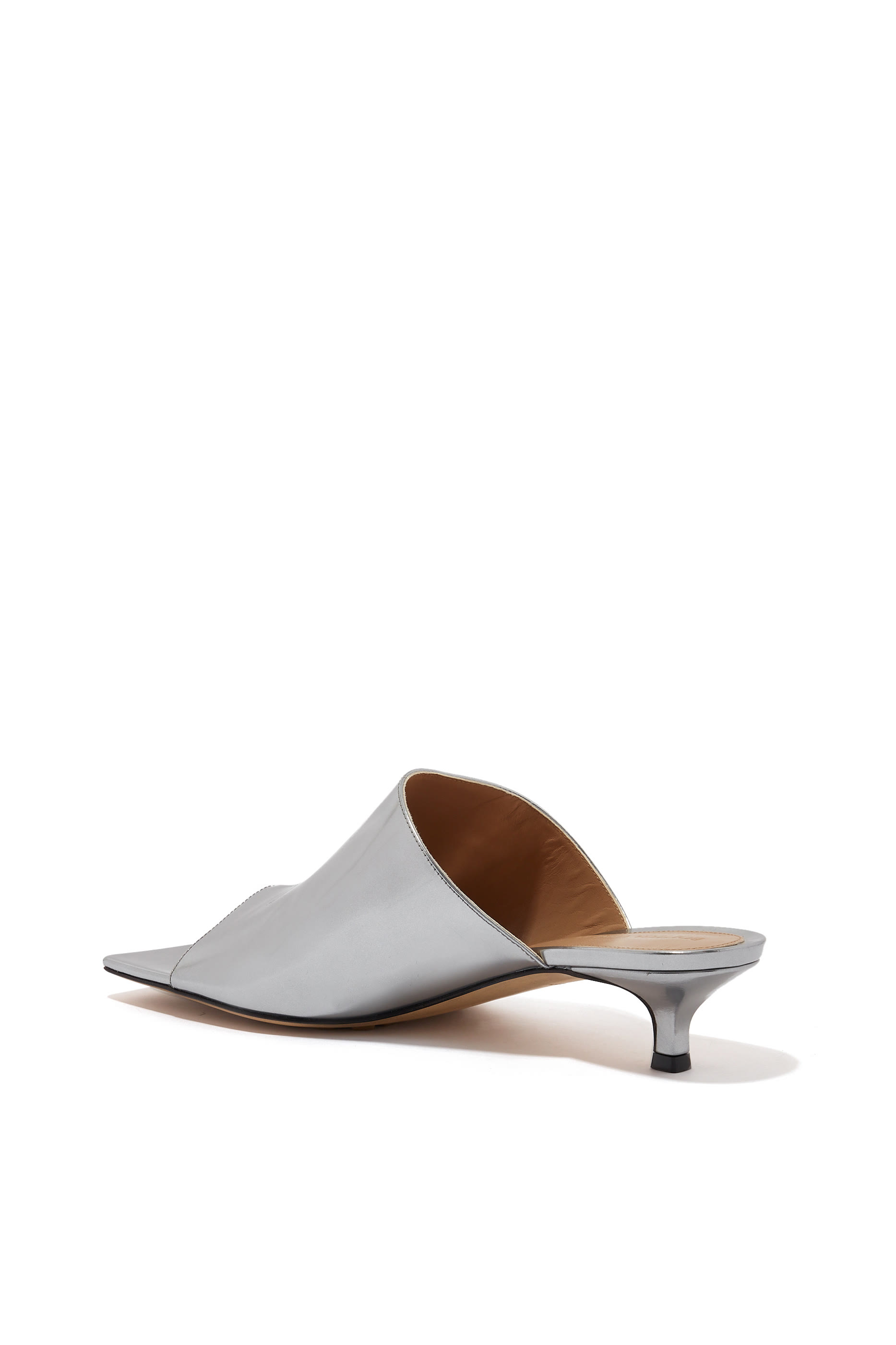 Stretch 40 Laminated Leather Mules