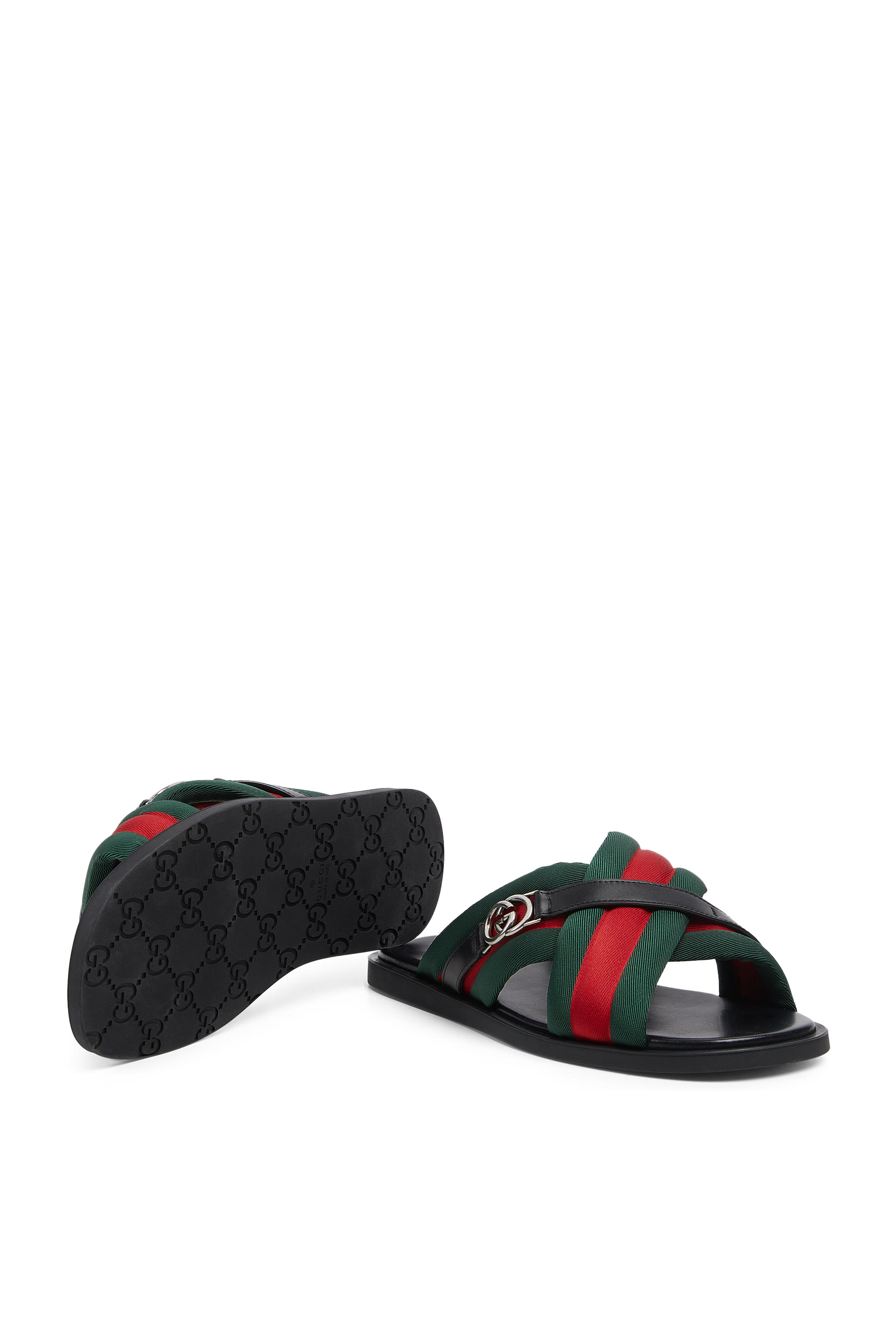 Web Sandals with Interlocking G