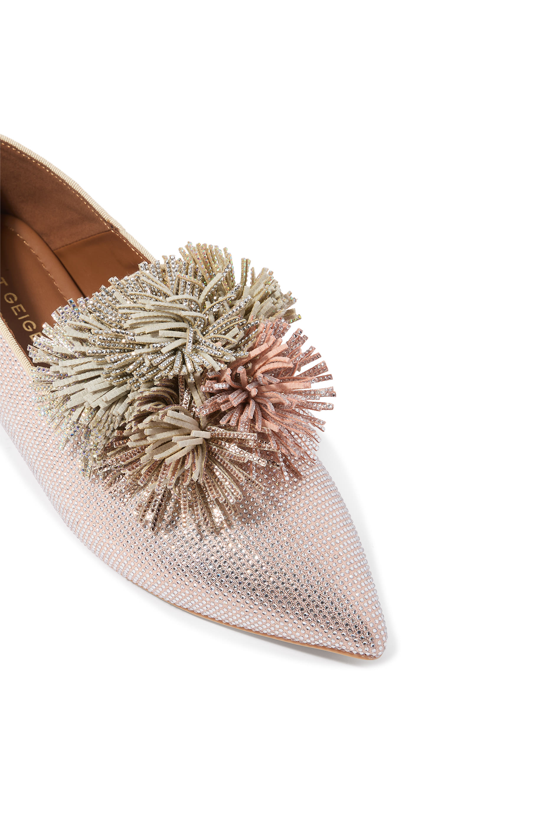  Pom Pom Point Slip-On Flats