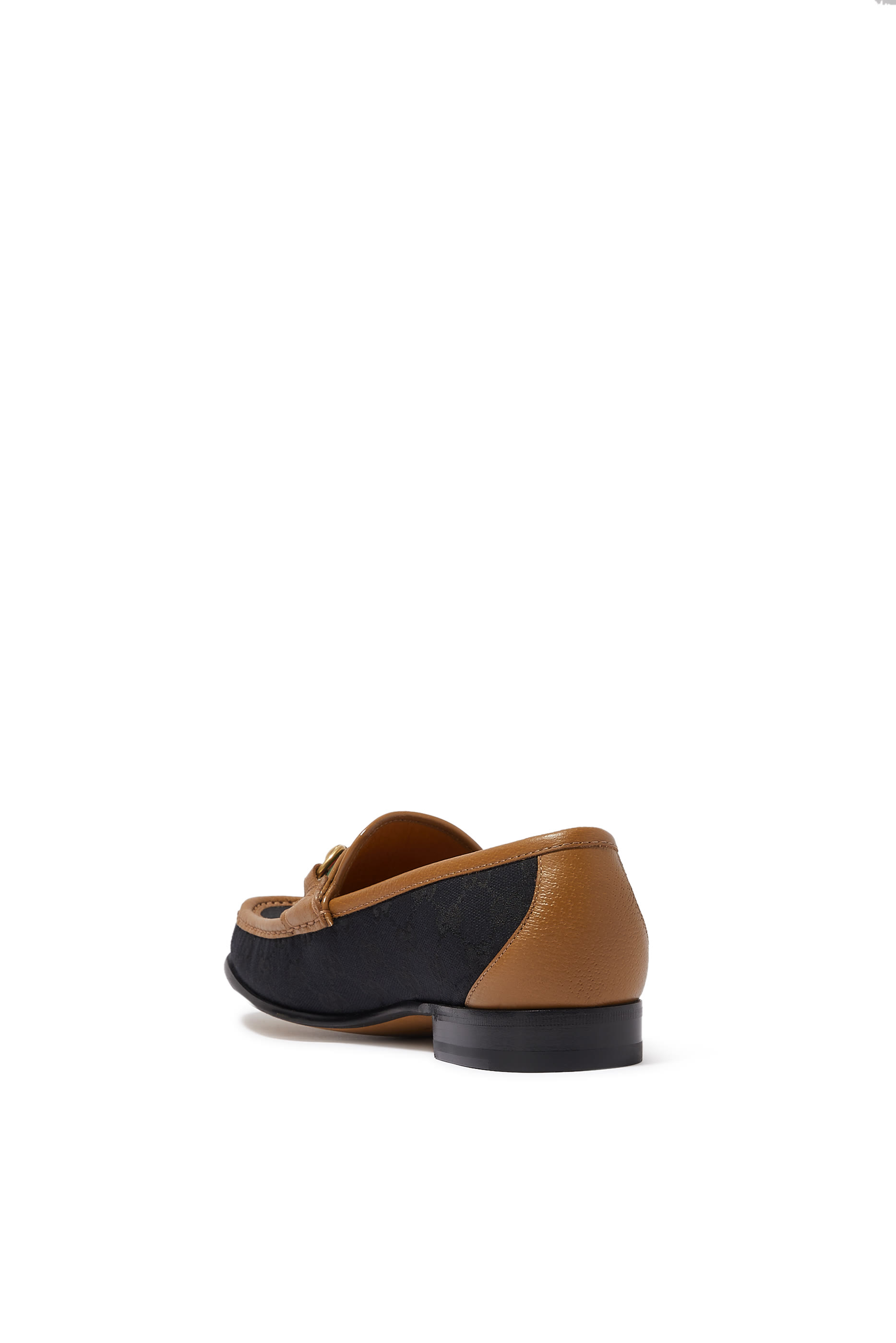 GG Canvas Horsebit Loafers