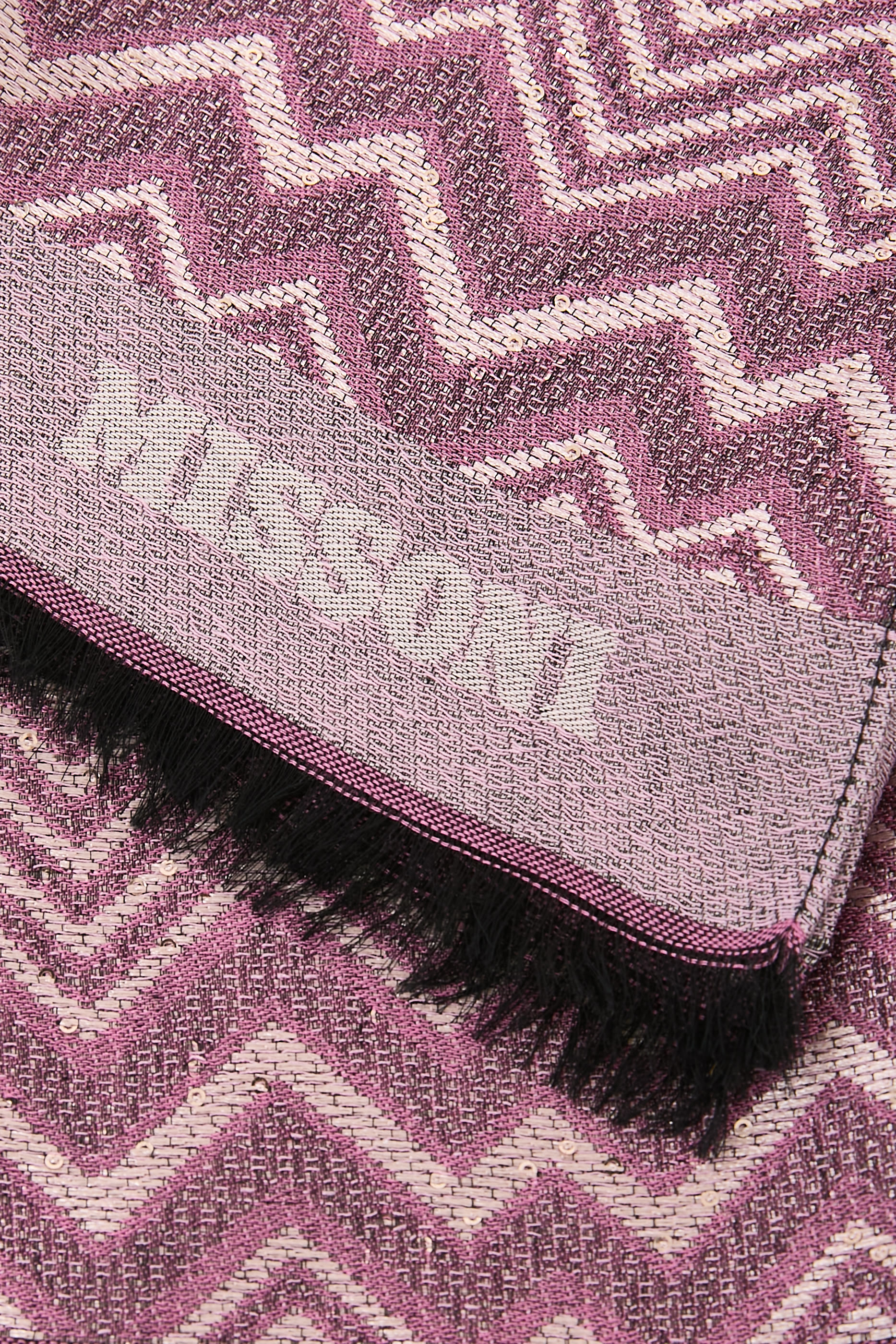 Zig Zag Sequinned Scarf 