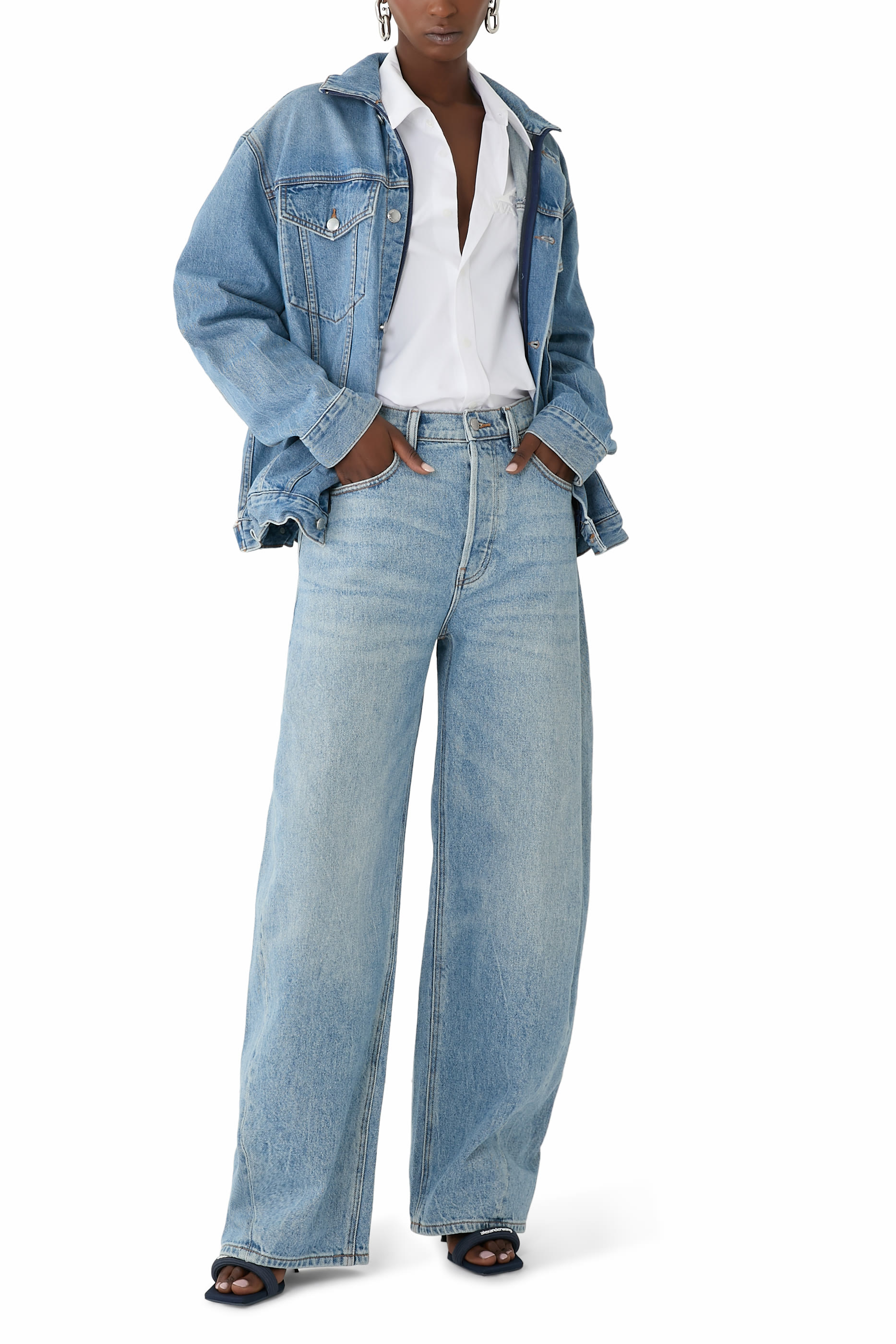 Oversize Rounded Denim Jeans