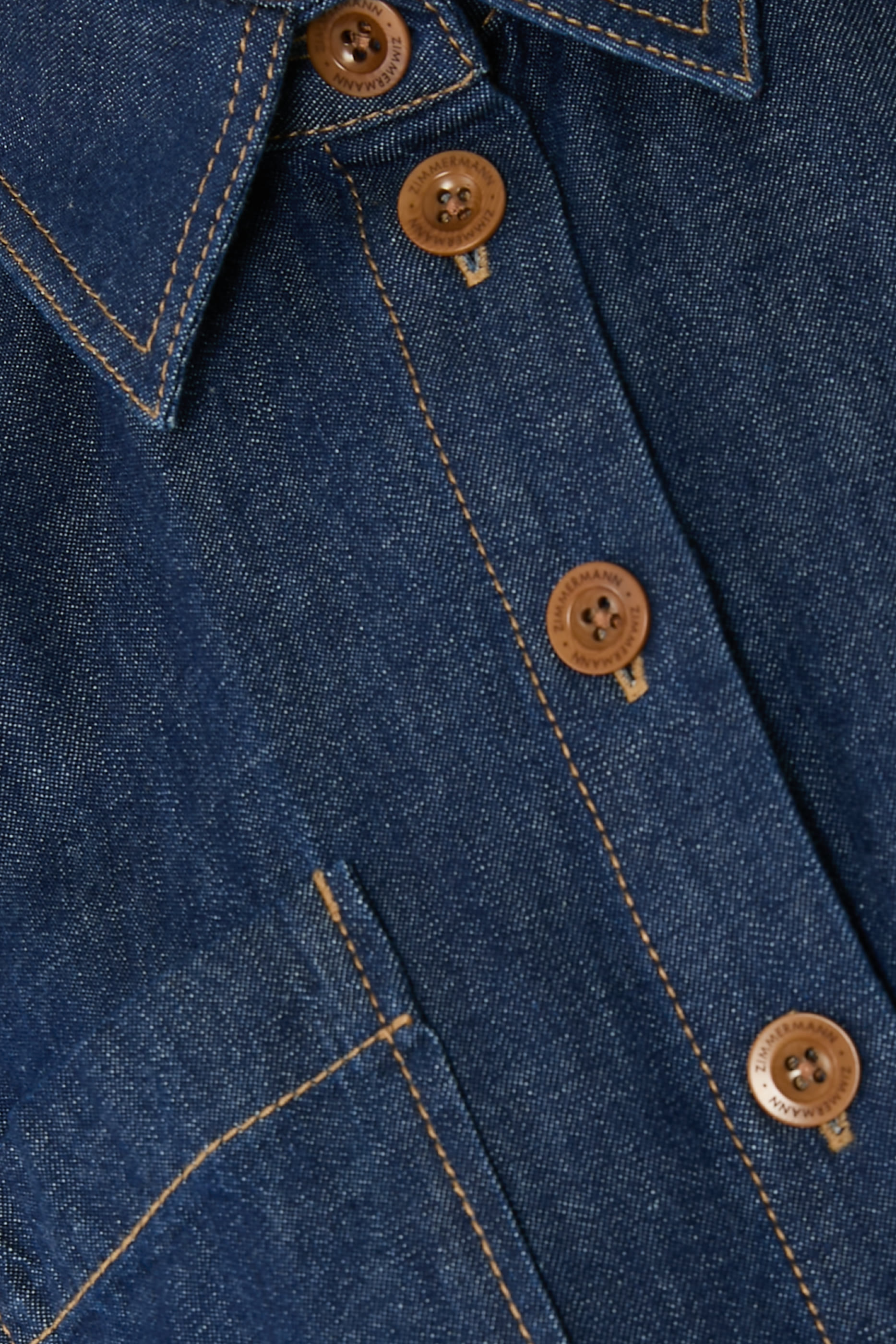  Rhiannon Fringe Denim Shirt 