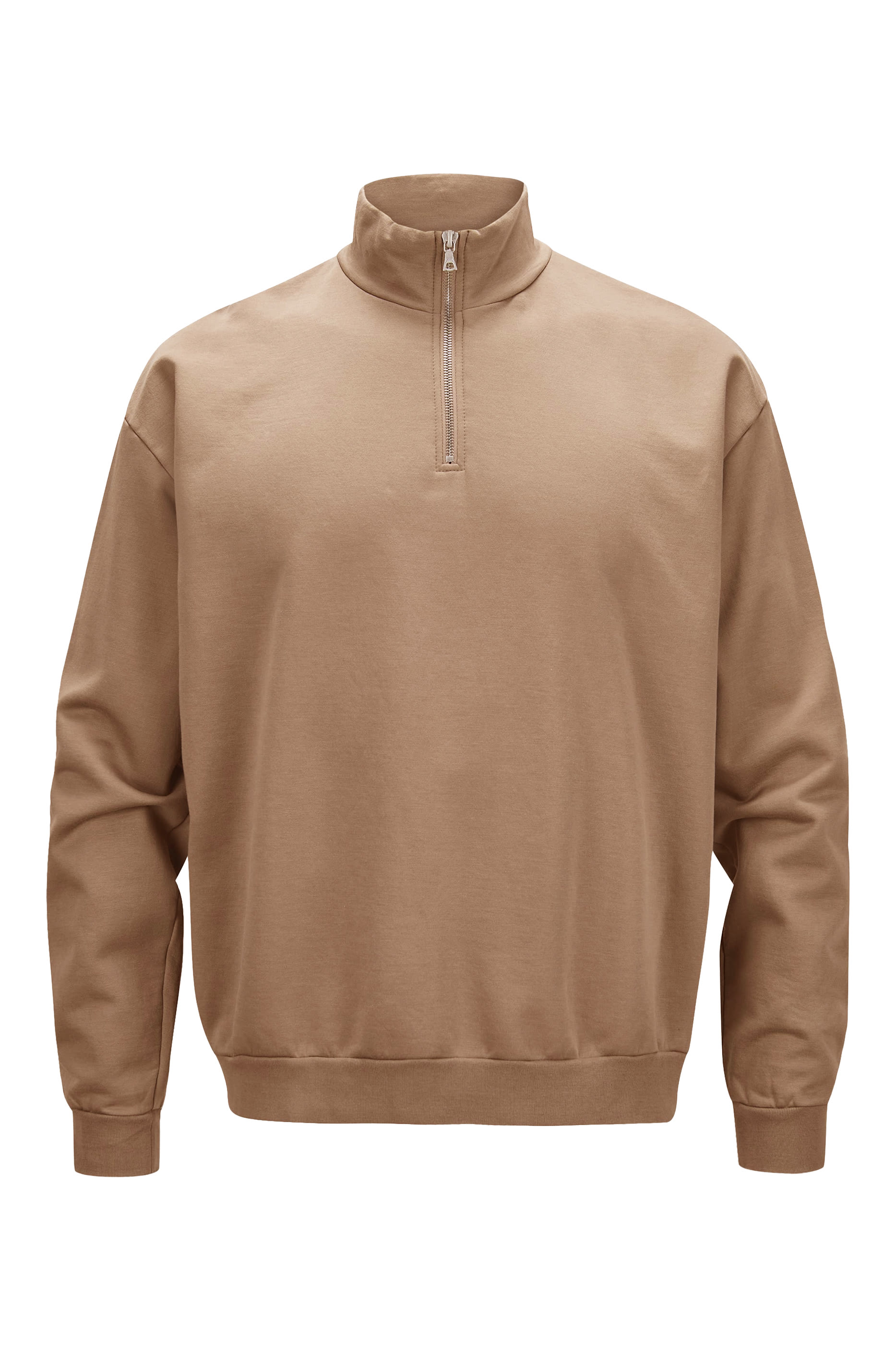 Elastic High Gauge Sweat Half Zip Polo