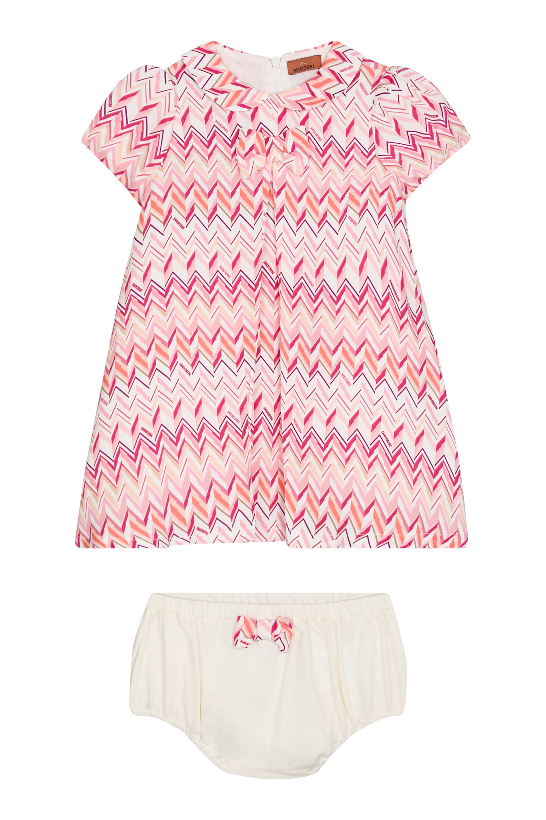 Kids Zigzag Collar Dress & Knickers Set