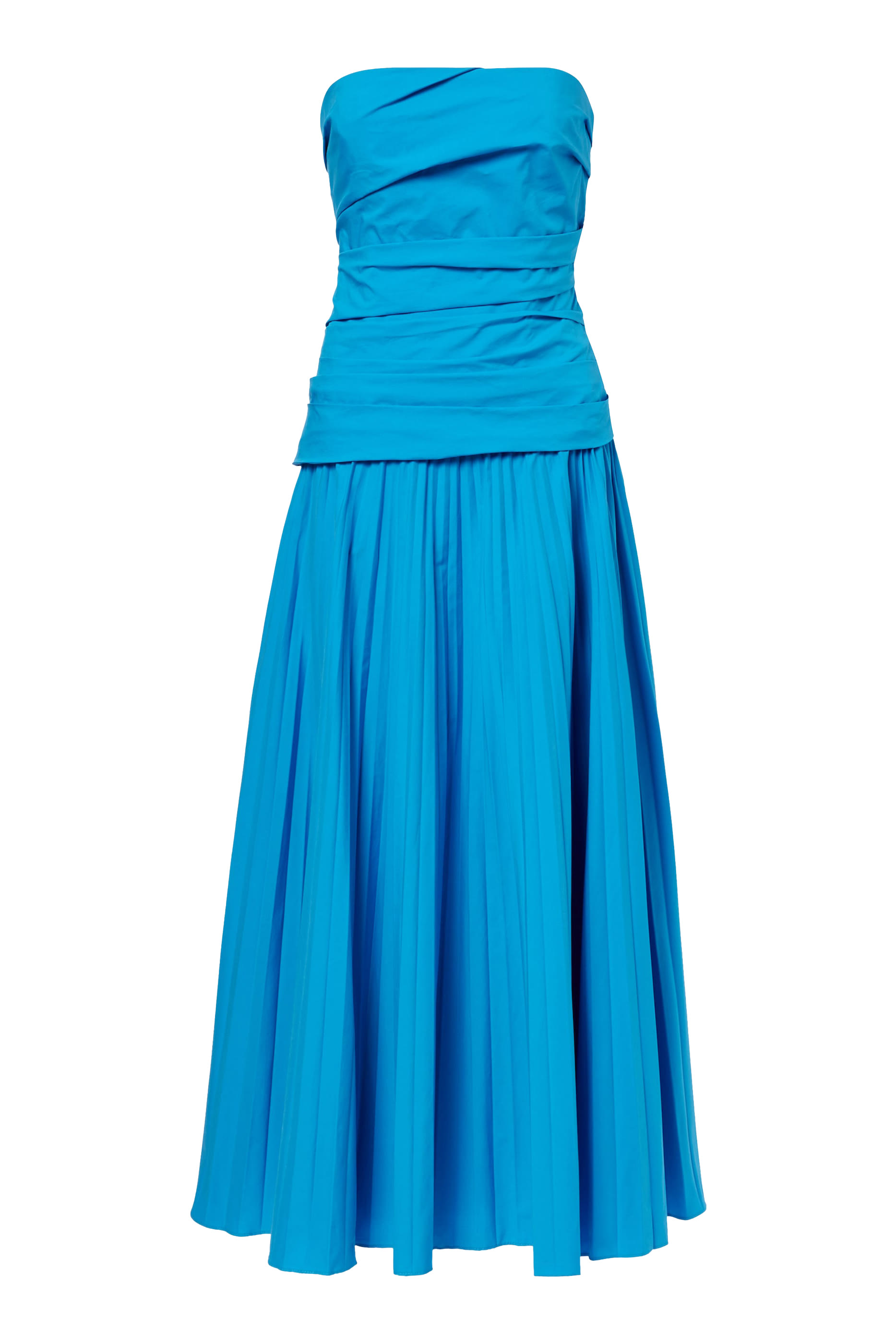 Arie Strapless Cotton Midi Dress