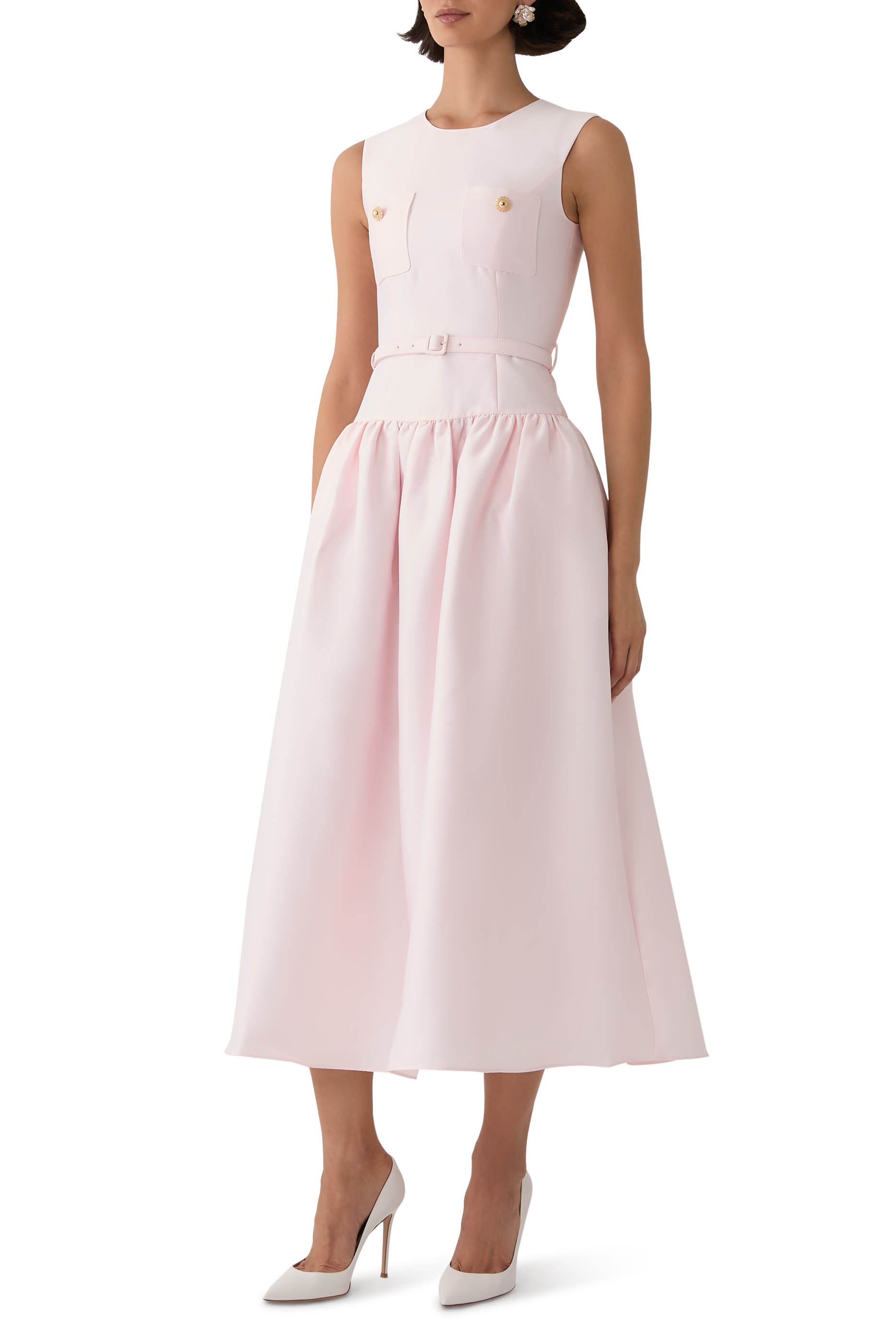 Taffeta Midi Dress