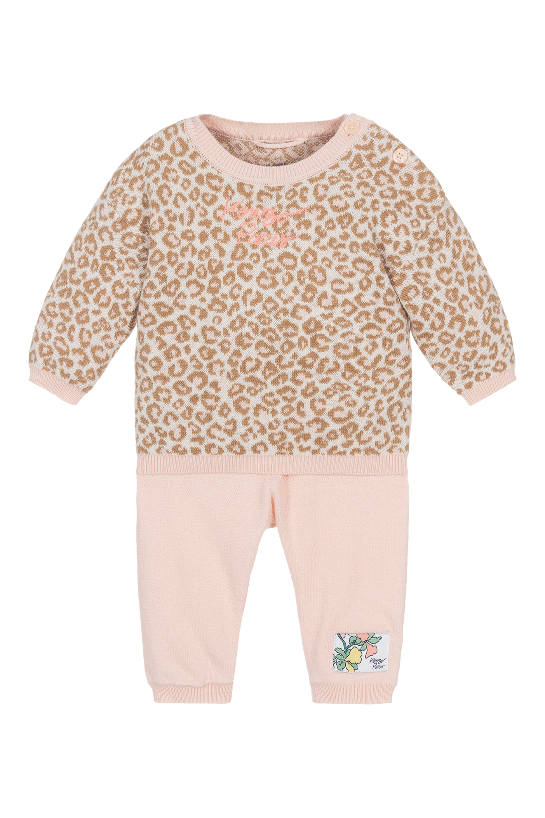 Baby Logo-Embroidered Organic Cotton Trousers