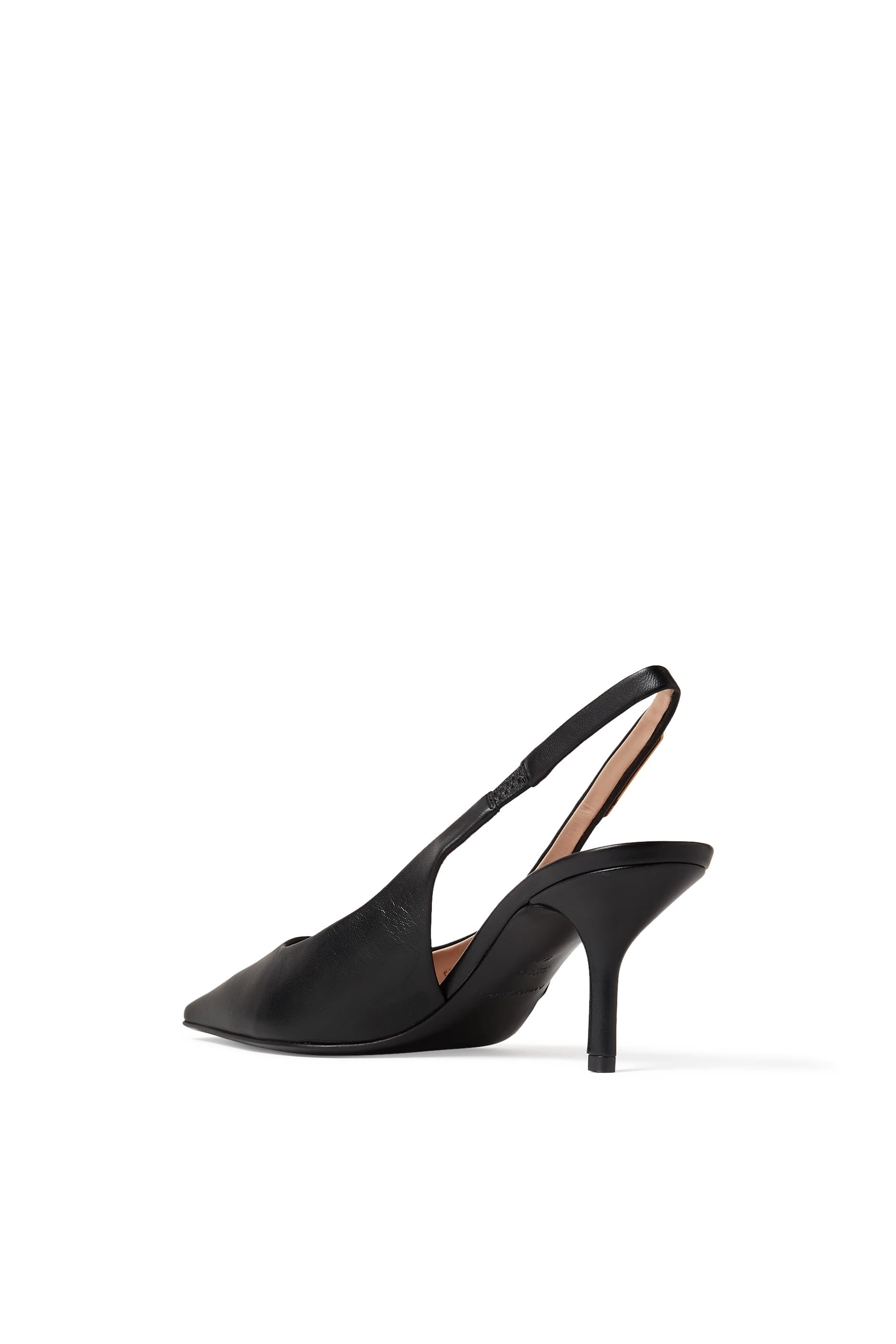 Eagle Logo 65 Nappa-Leather Slingback Pumps