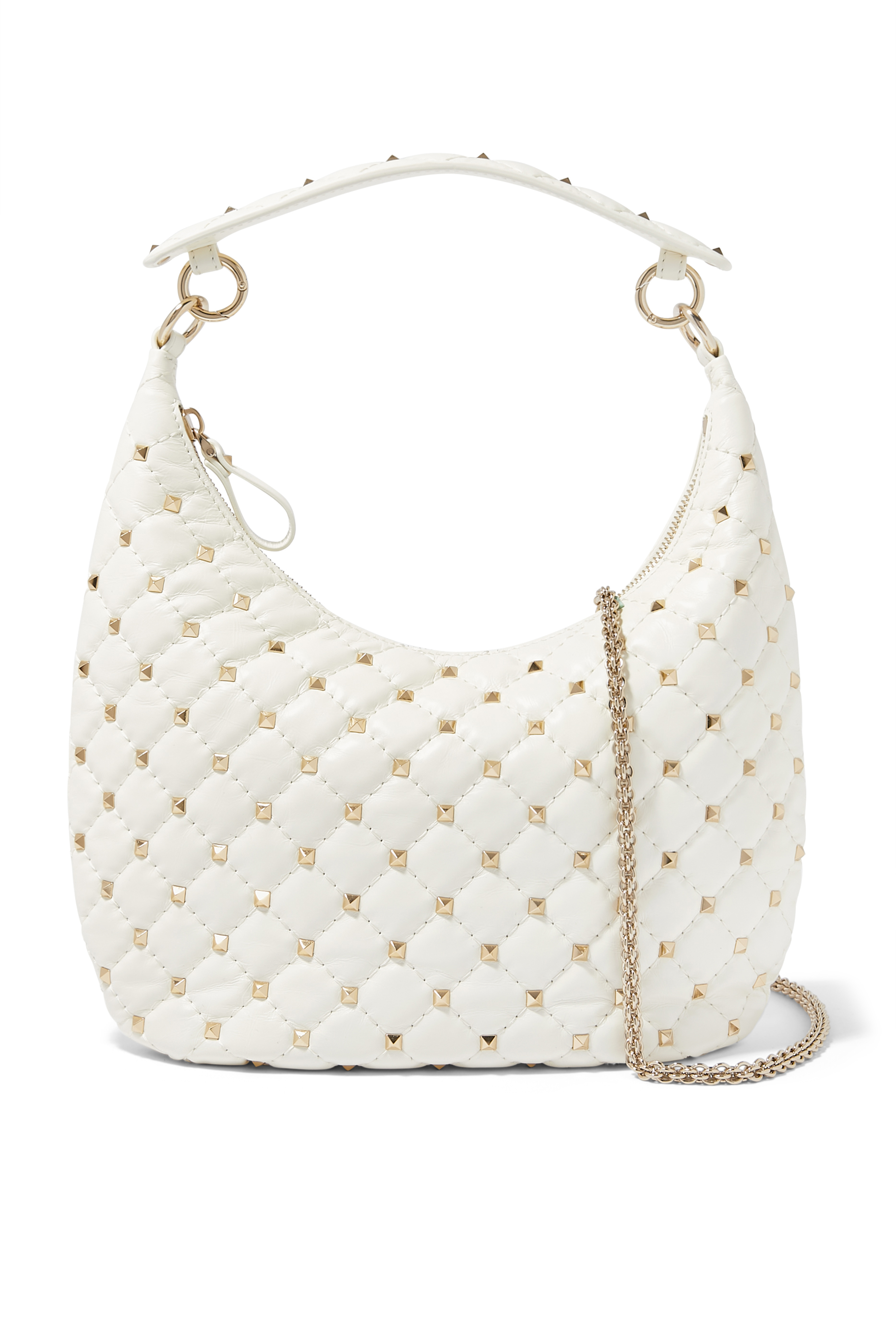 Rockstud Spike Small Hobo Bag