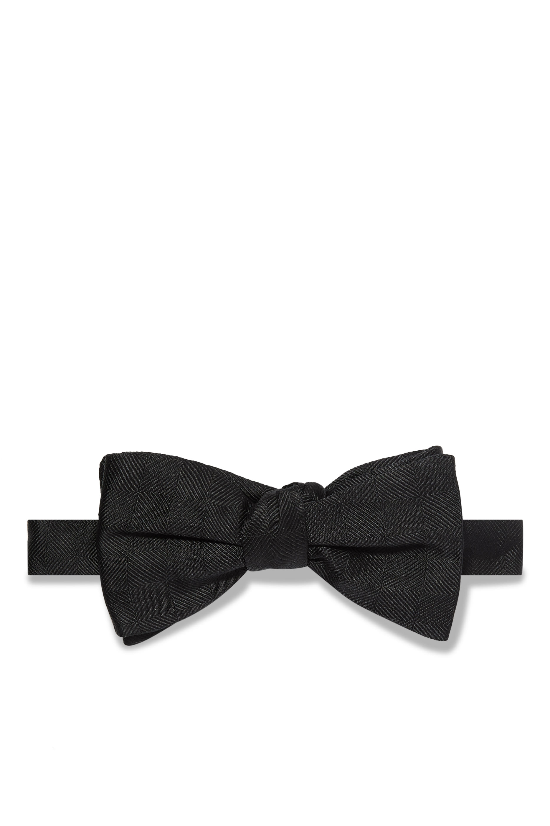 Geometric Print Silk Bow Tie