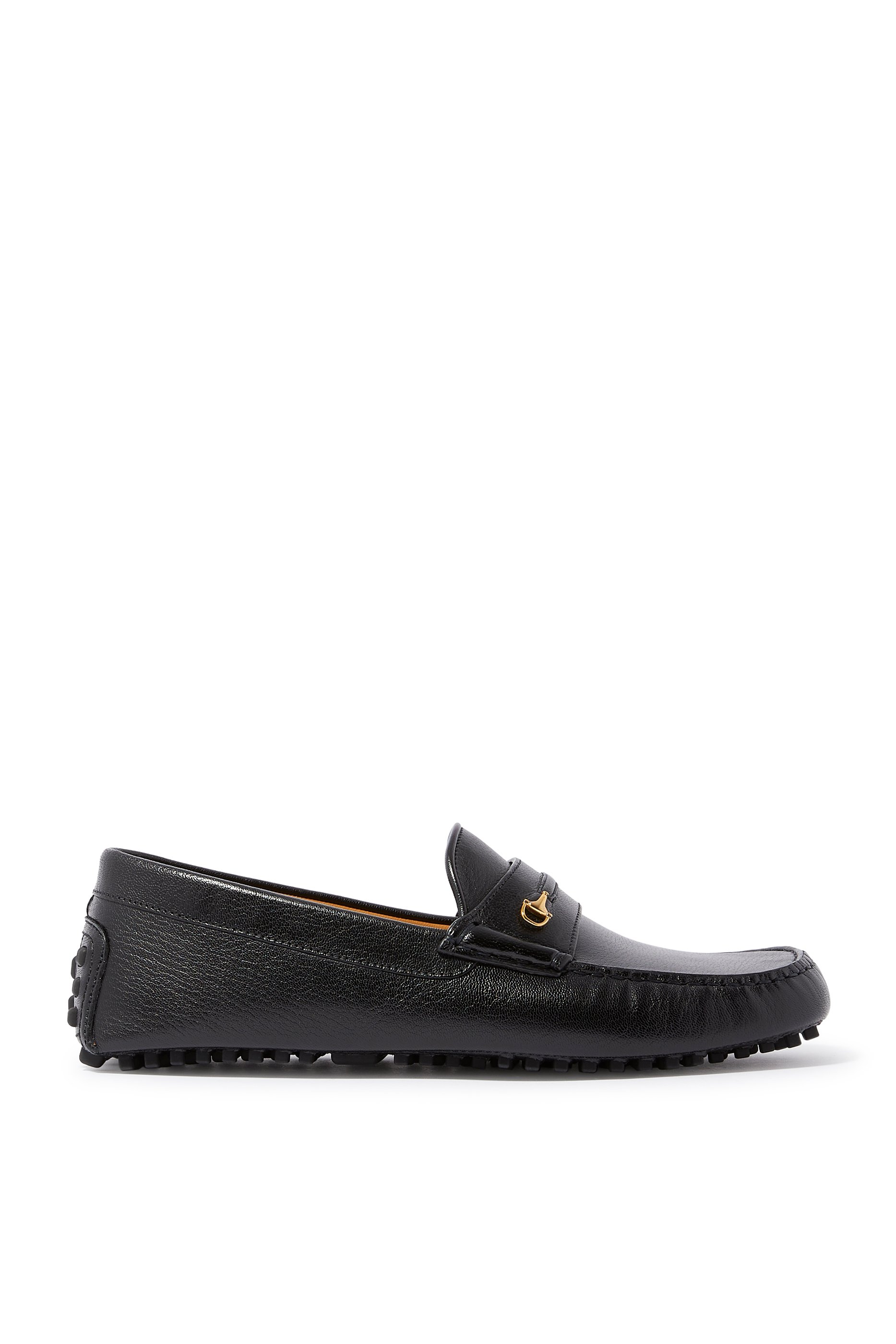Driver Half Horsebit Leather Loafers