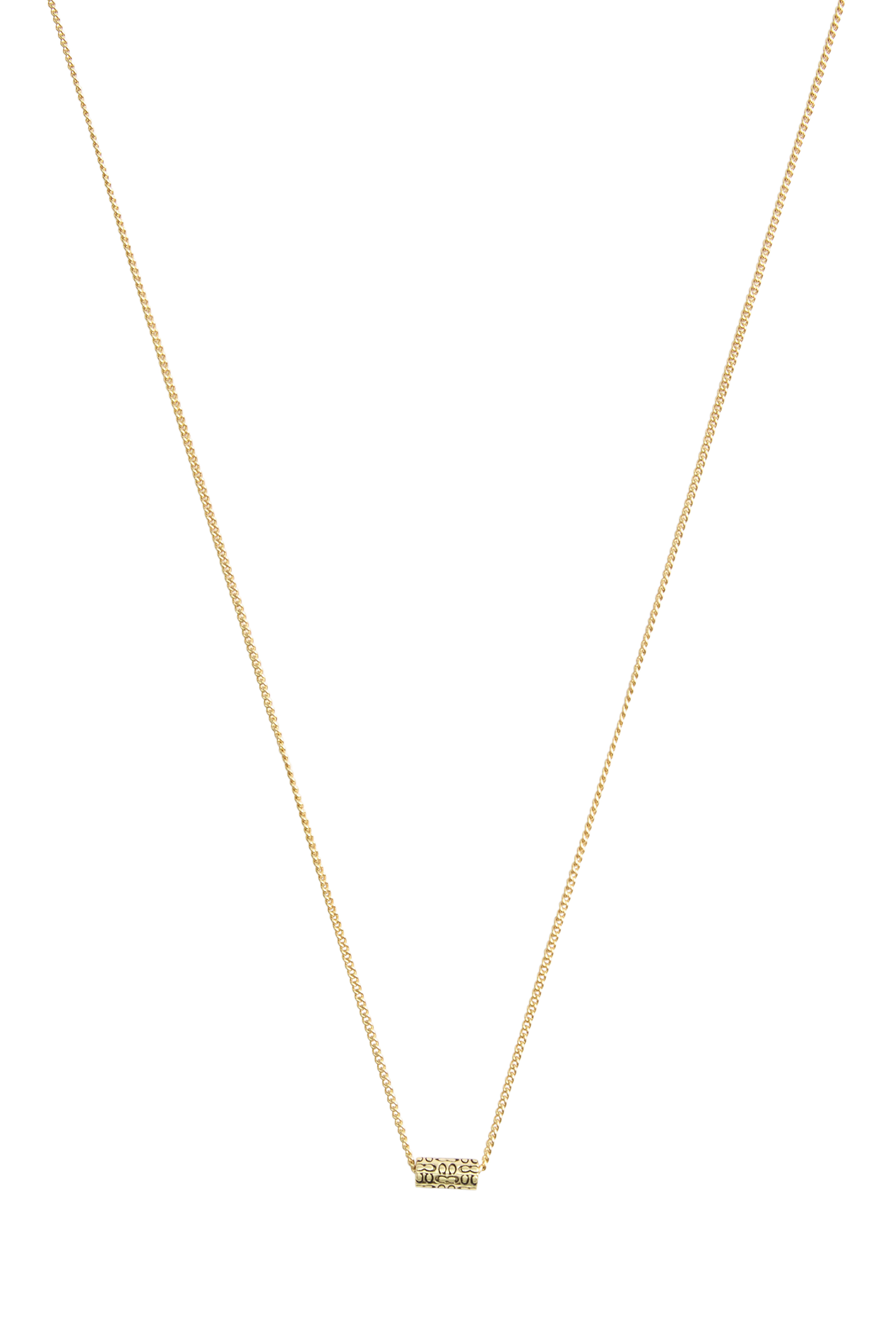 Quilted Tube Short Pendant Necklace 