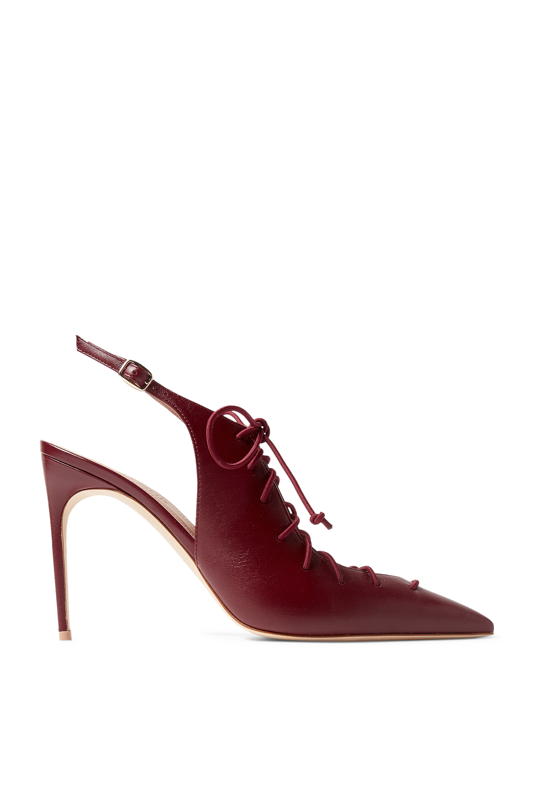 Alessandra 90 Lace-up Leather Pumps 