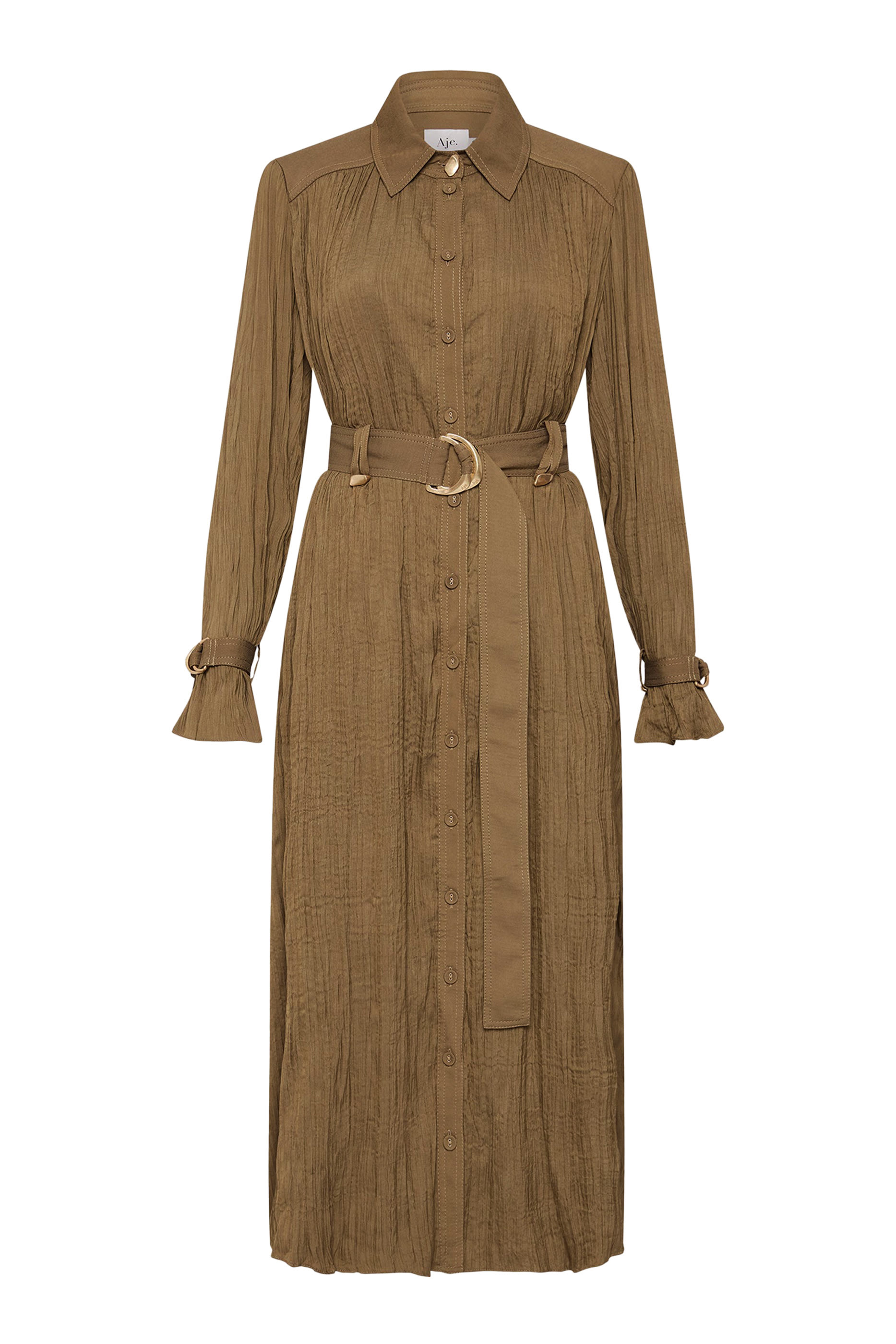 Bays Crushed Pleat Midi Dress