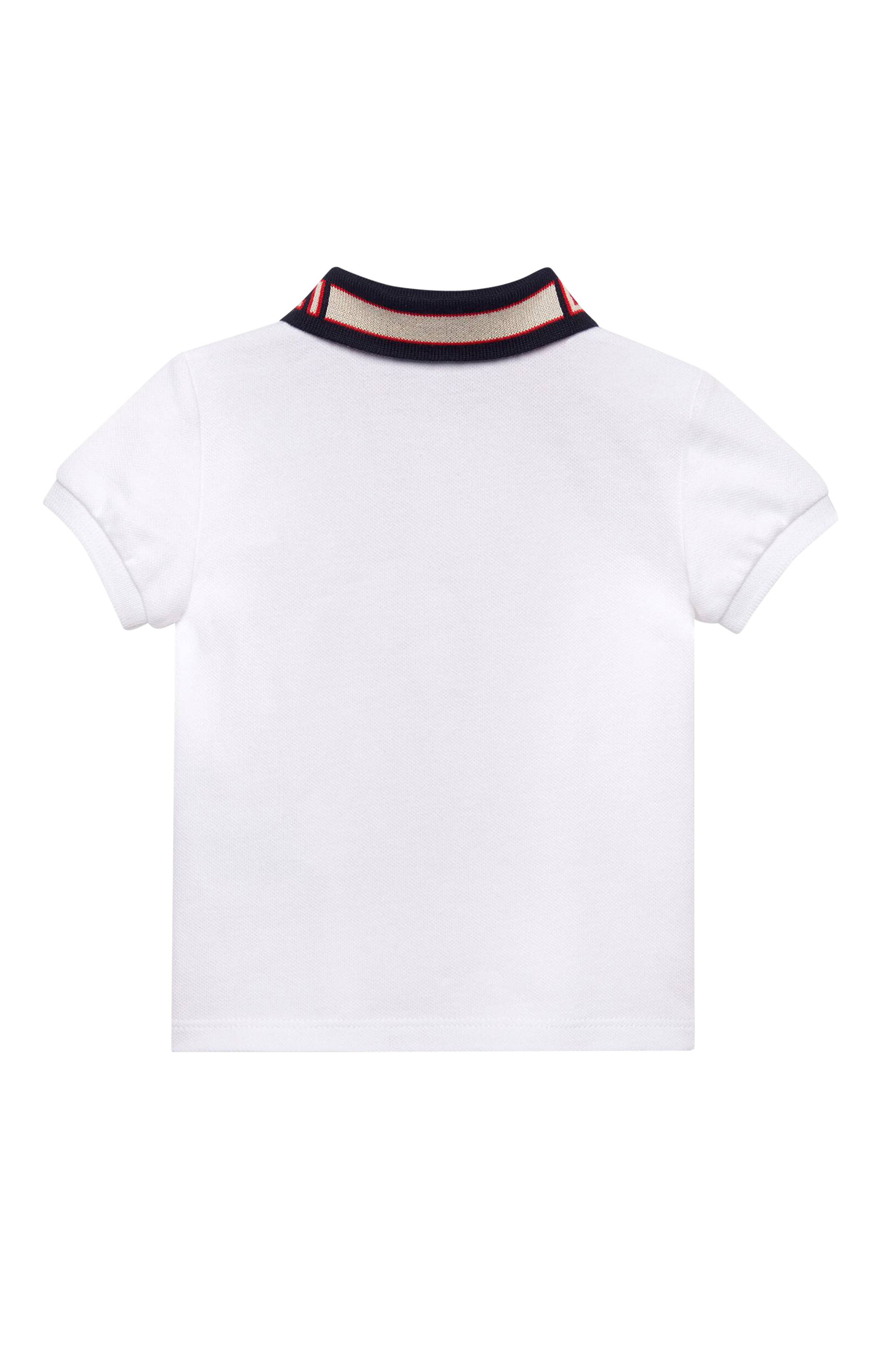Logo Jacquard Stripe Collar Polo