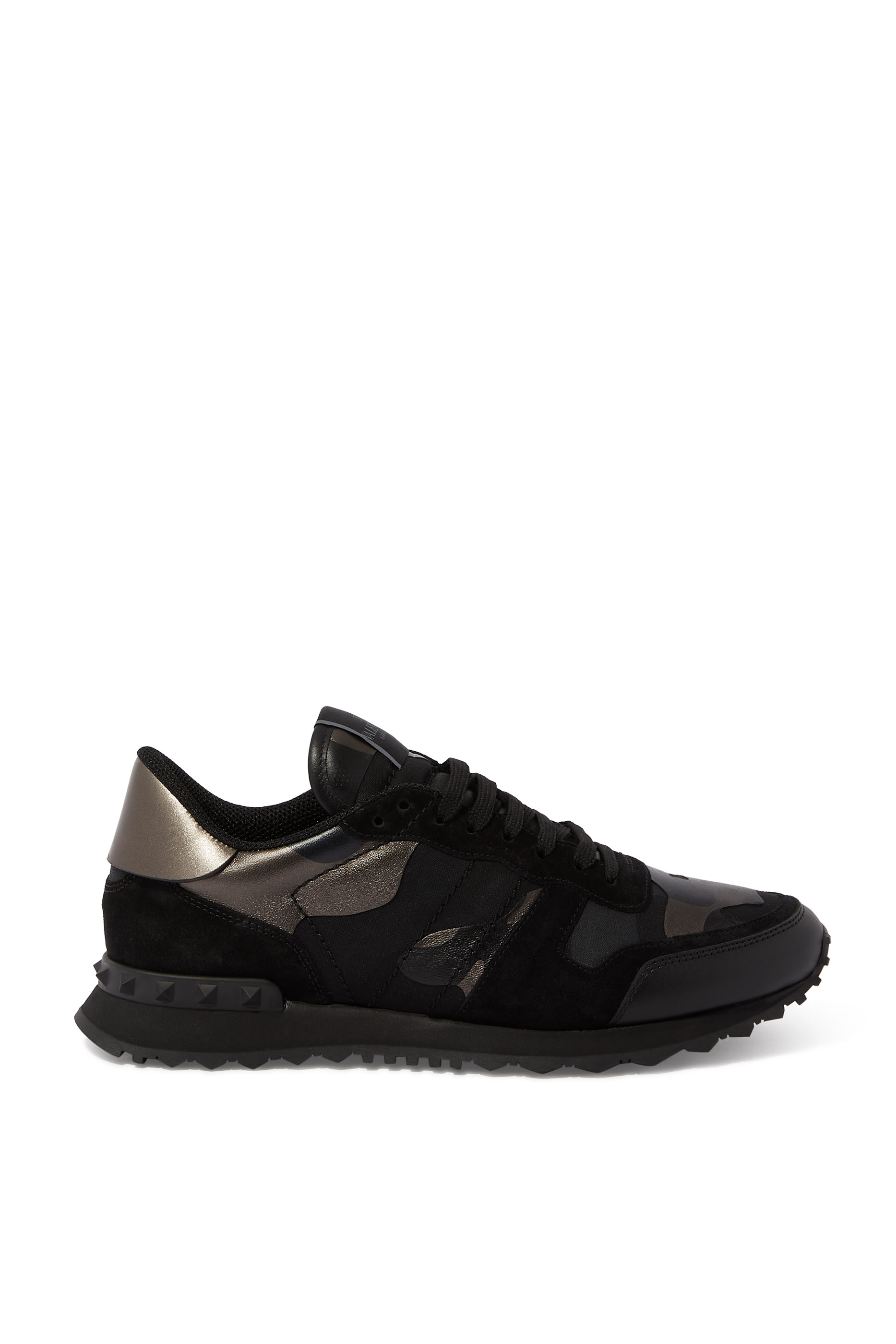 Valentino Garavani Rockstud Camouflage Leather Sneakers
