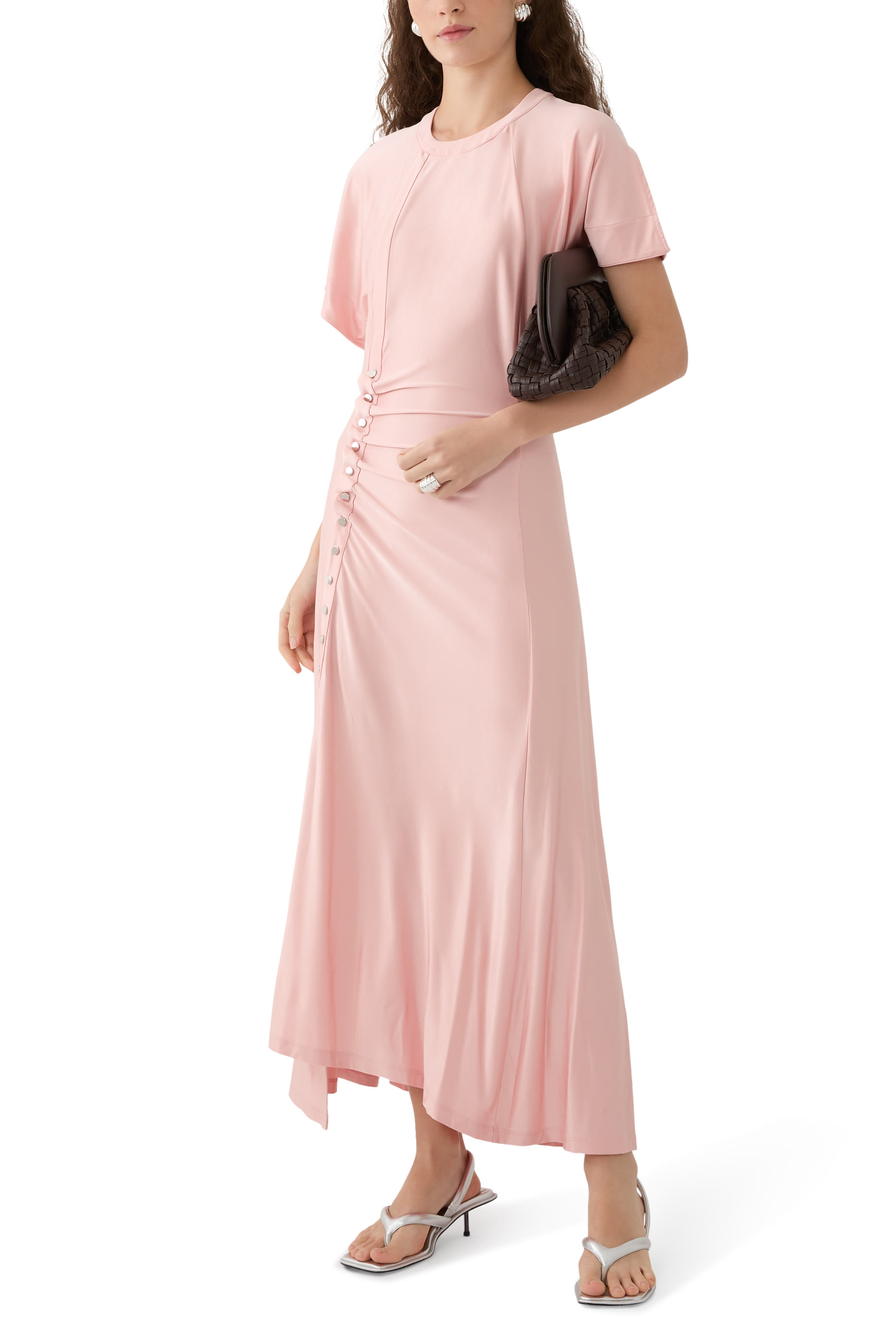 Button Viscose Maxi Dress