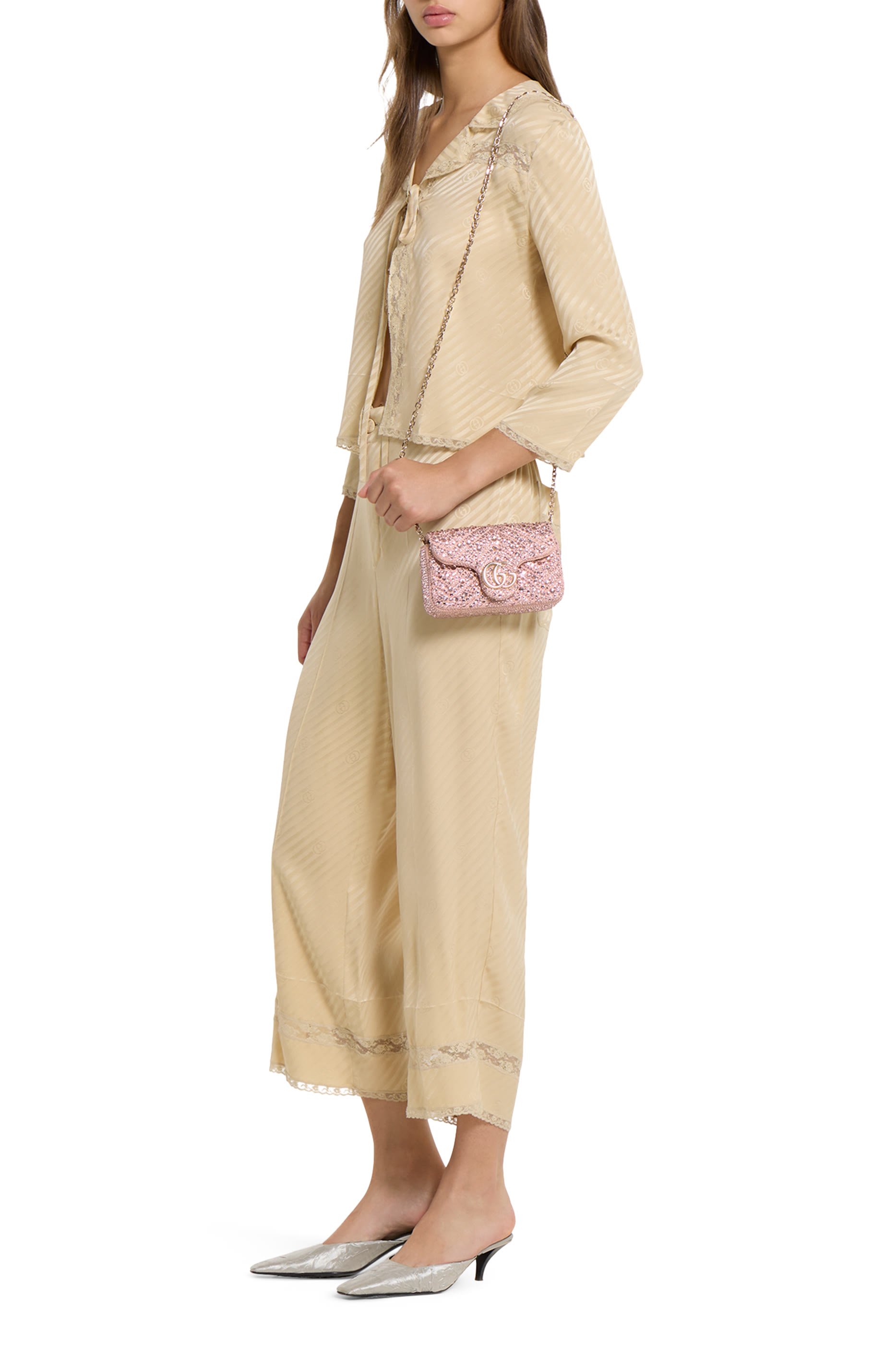 GG Marmont Crystals Mini Shoulder Bag 