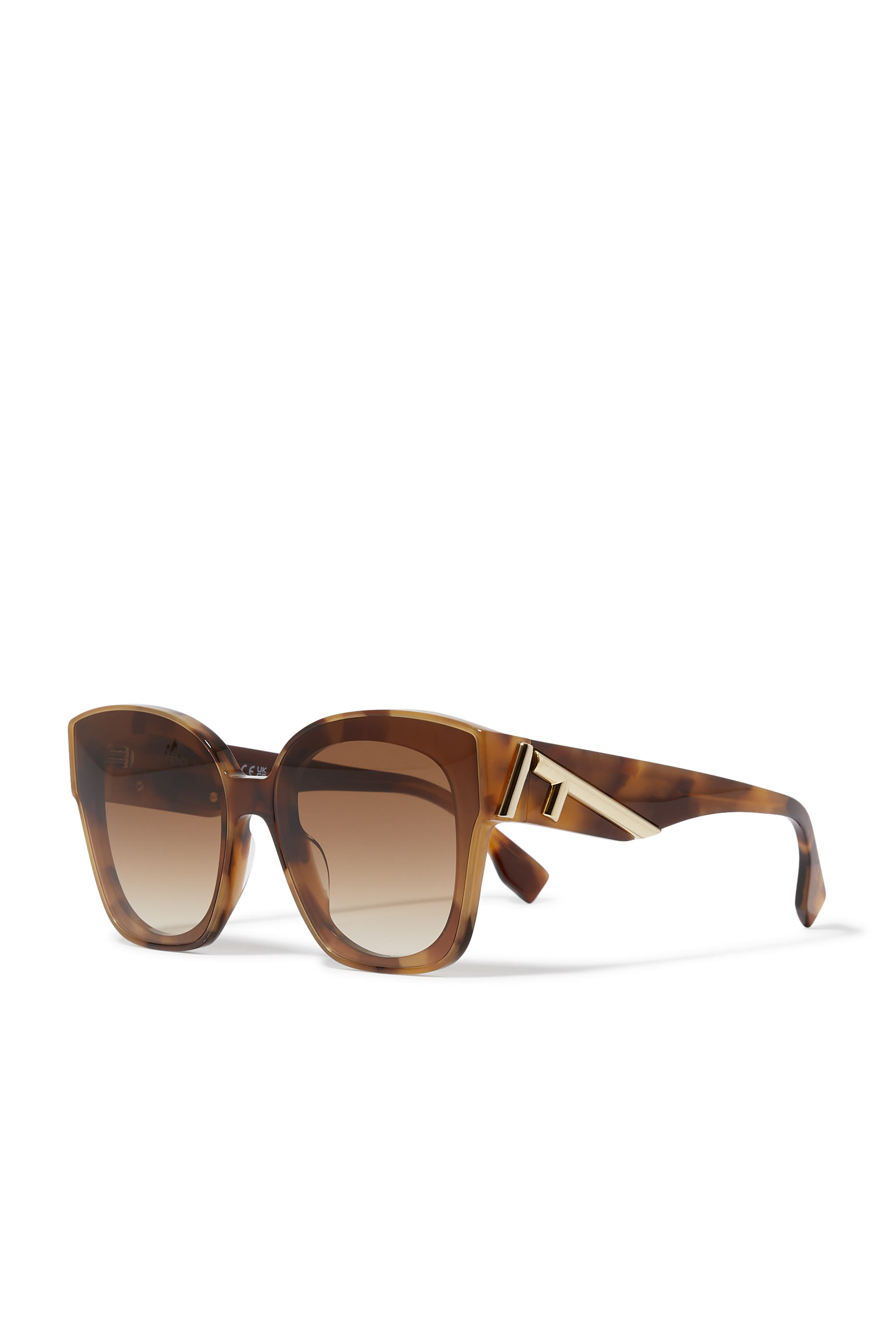 Fendi First Brown Havana Square Sunglasses