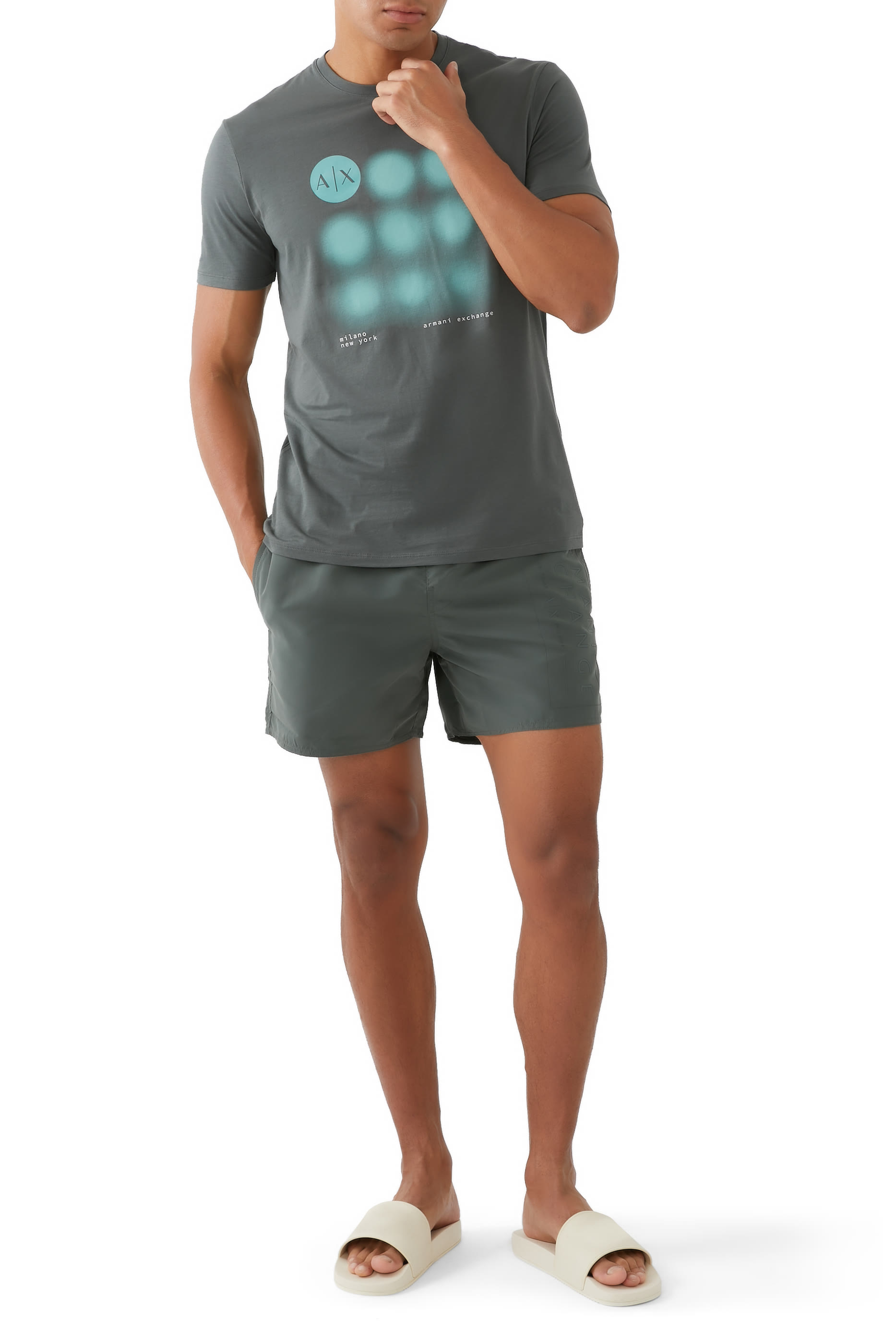 Meta Nature Crew Neck Regular Fit Cotton T-Shirt