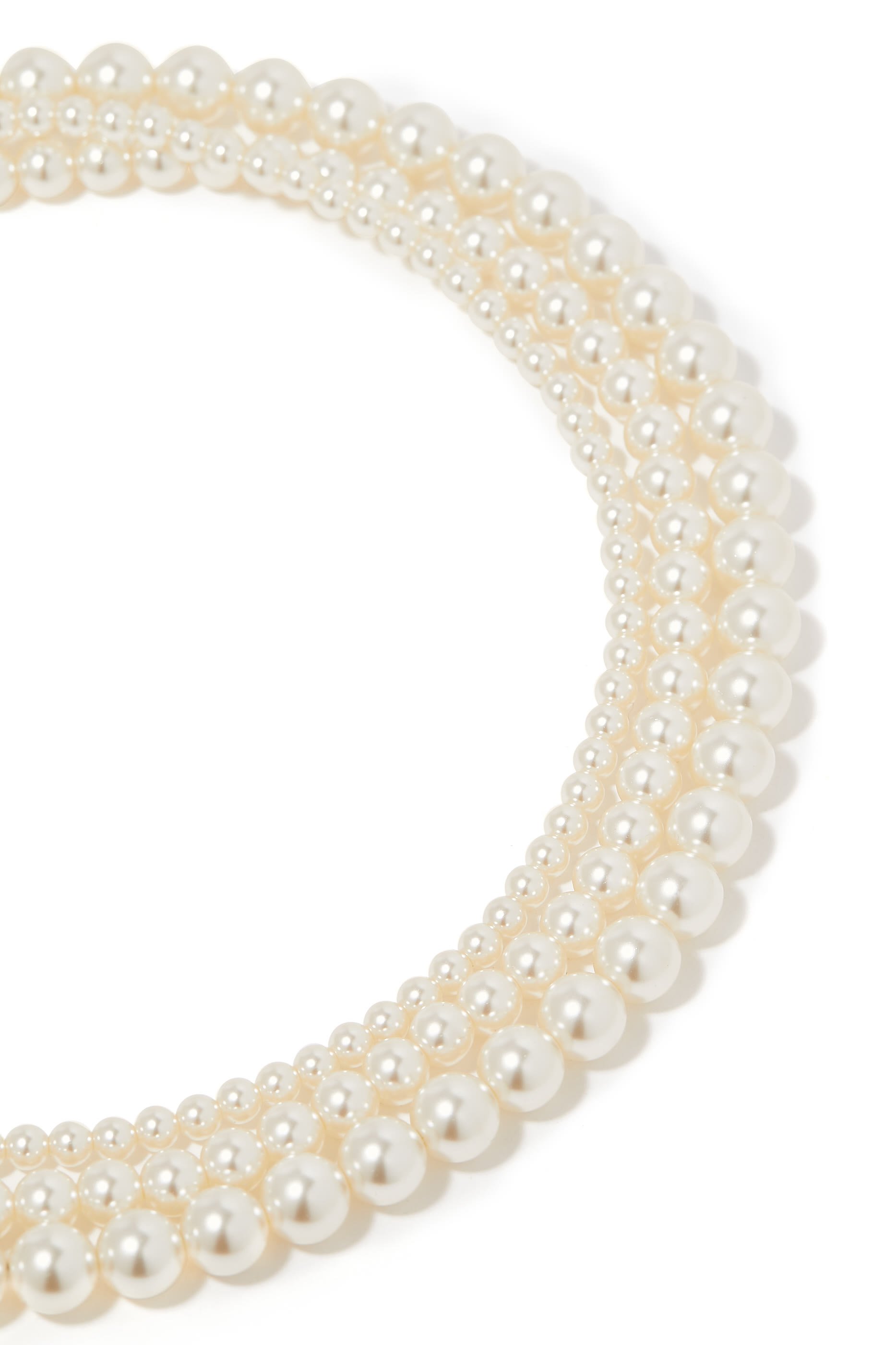 Louise Pearl Necklace, 14k Gold-Plated Brass