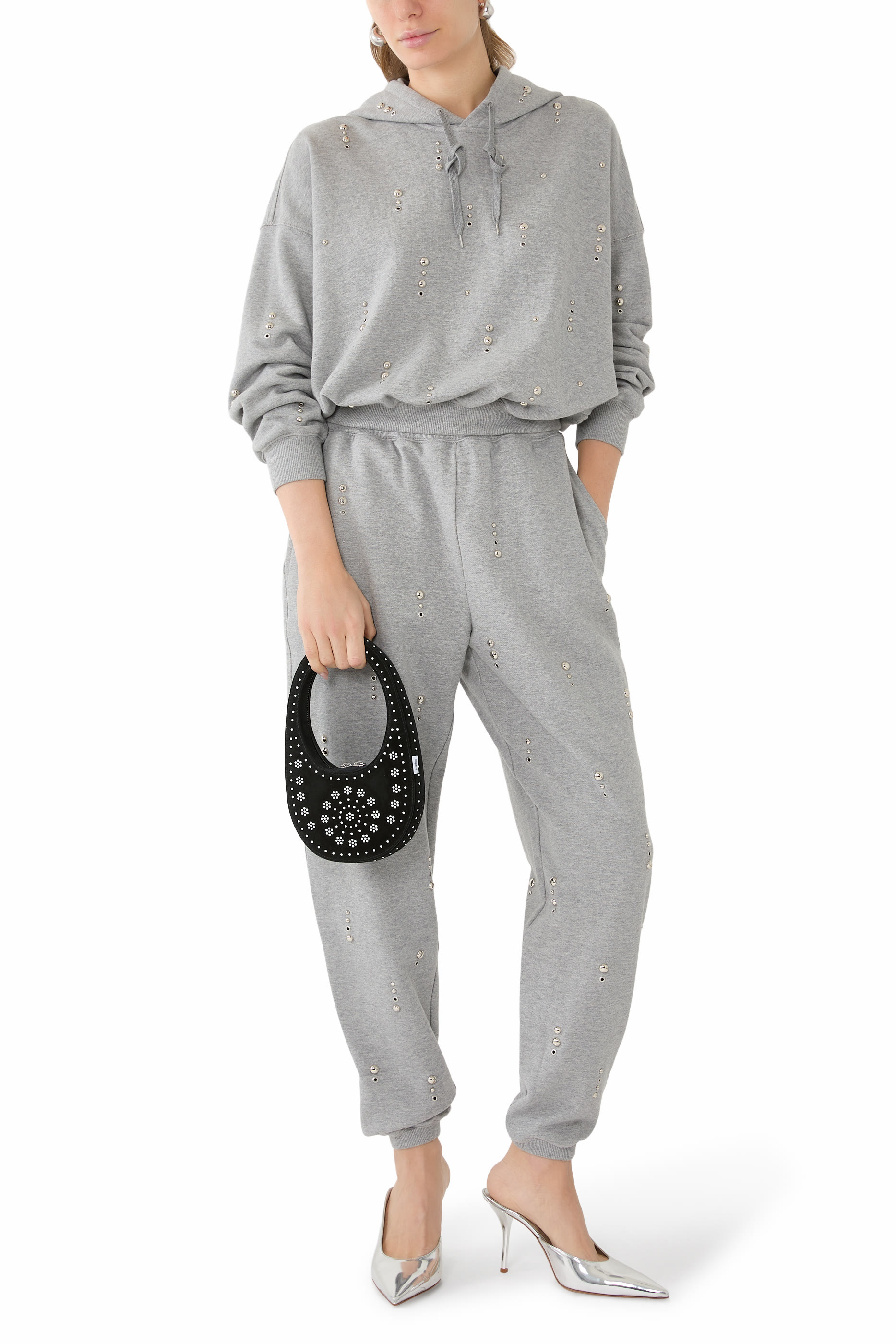 Dome Embellishment Sweatpants
