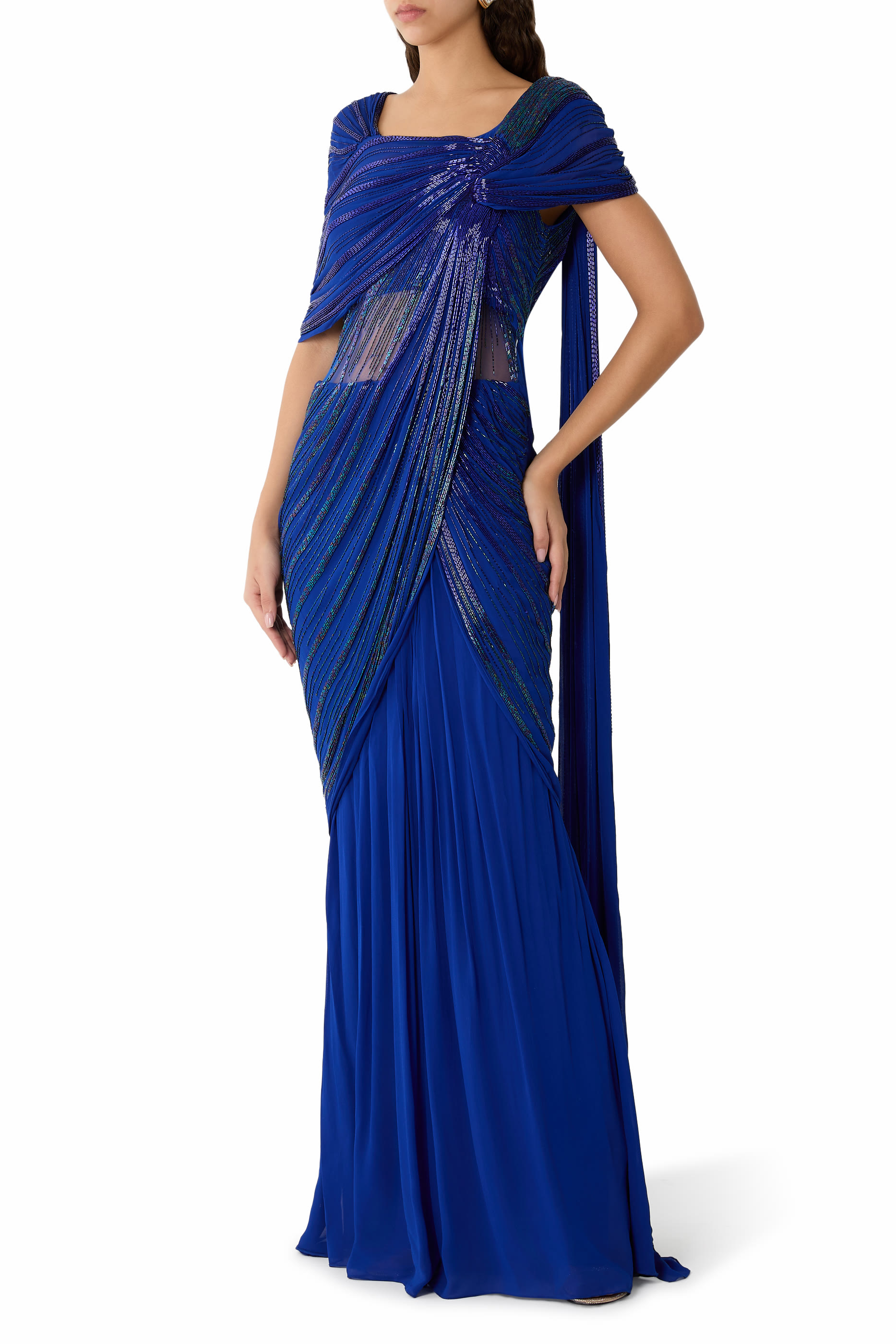 Sculpted Saree Gown