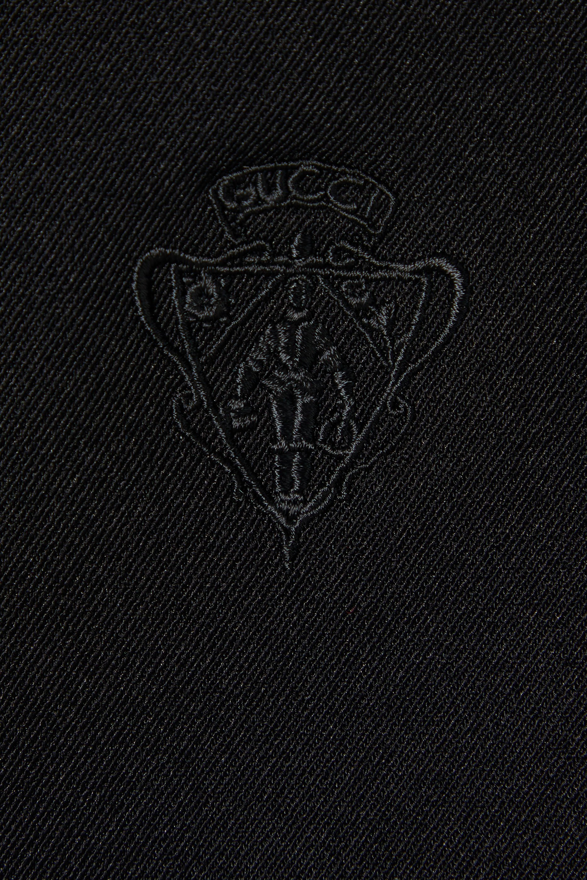 Crest Embroidery Zip Jacket