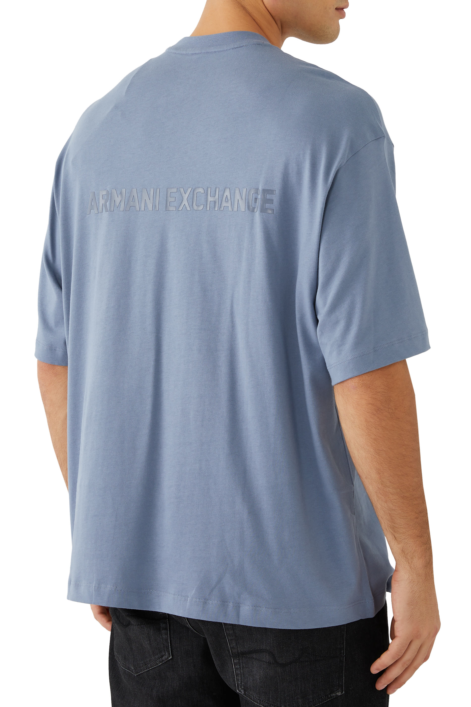 Grid Crewneck Oversized T-Shirt