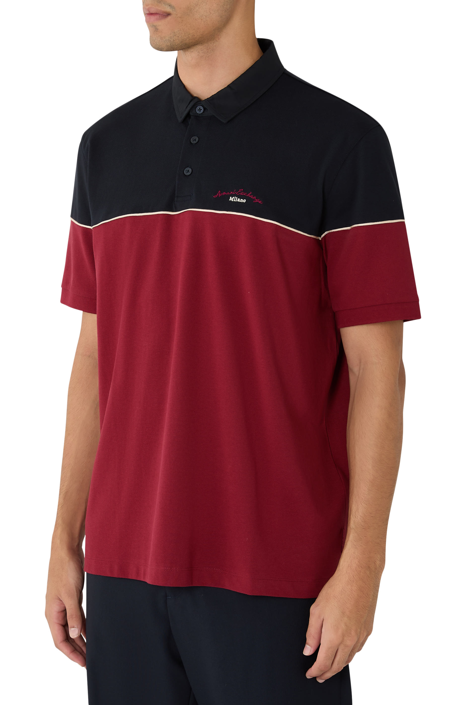  Regular Fit Two-Tone Polo 
