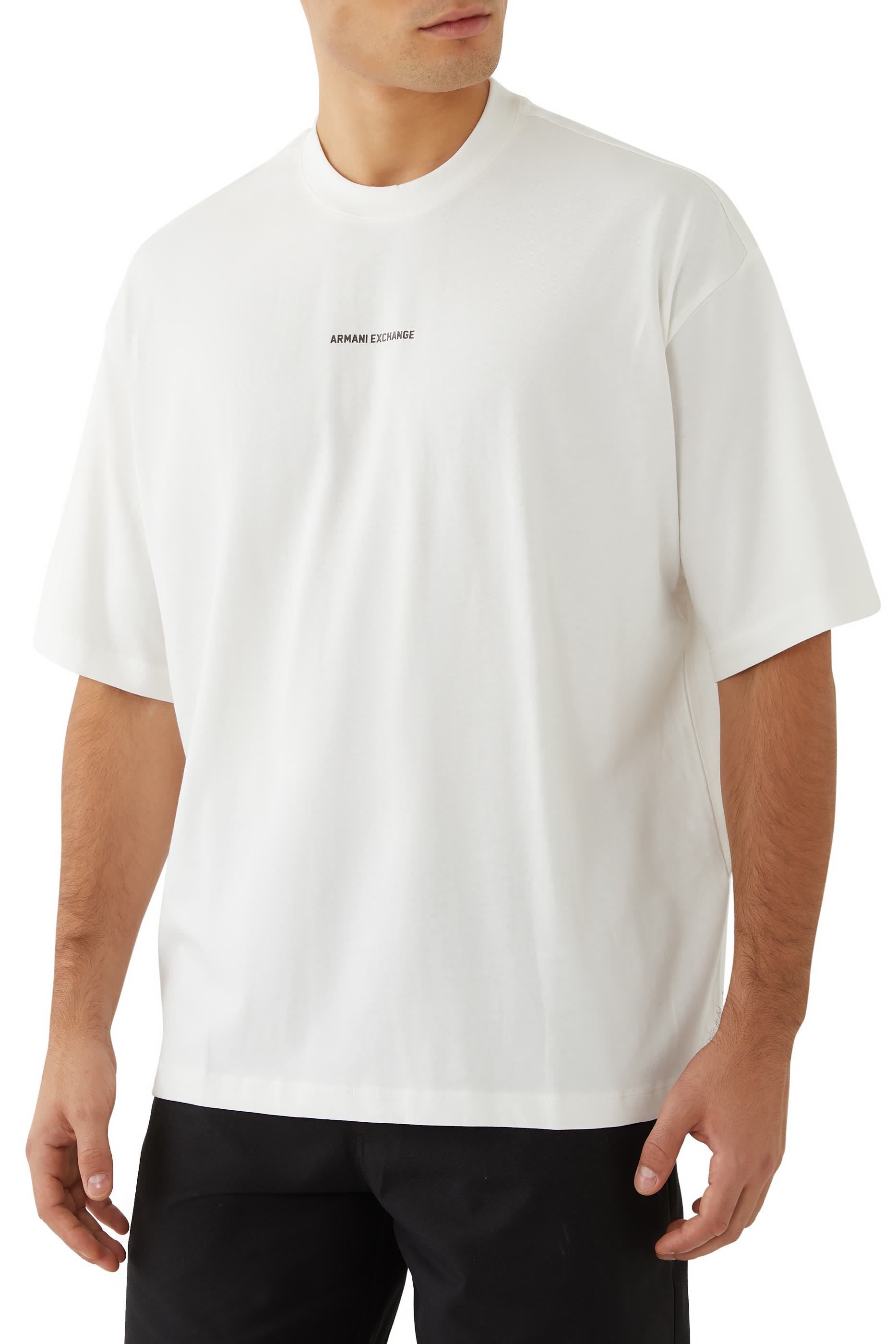 Grid Crewneck Oversized T-Shirt