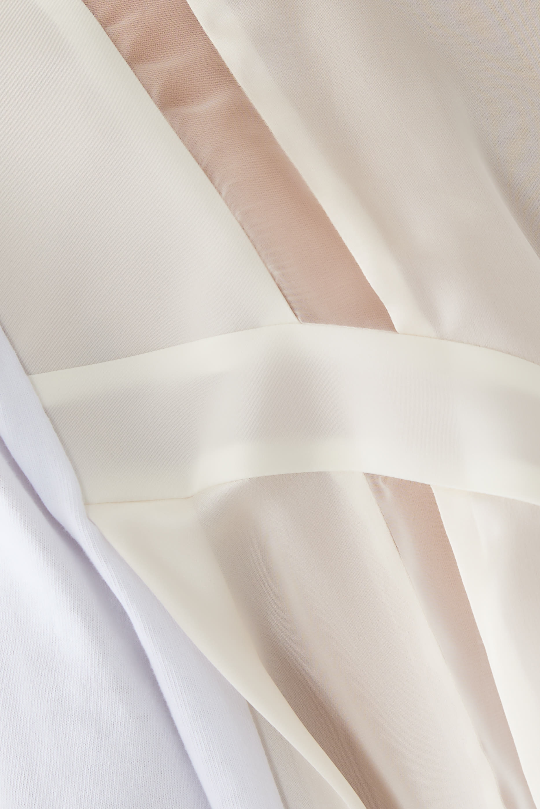 Nylon Twill Mix Cotton Jersey T-Shirt