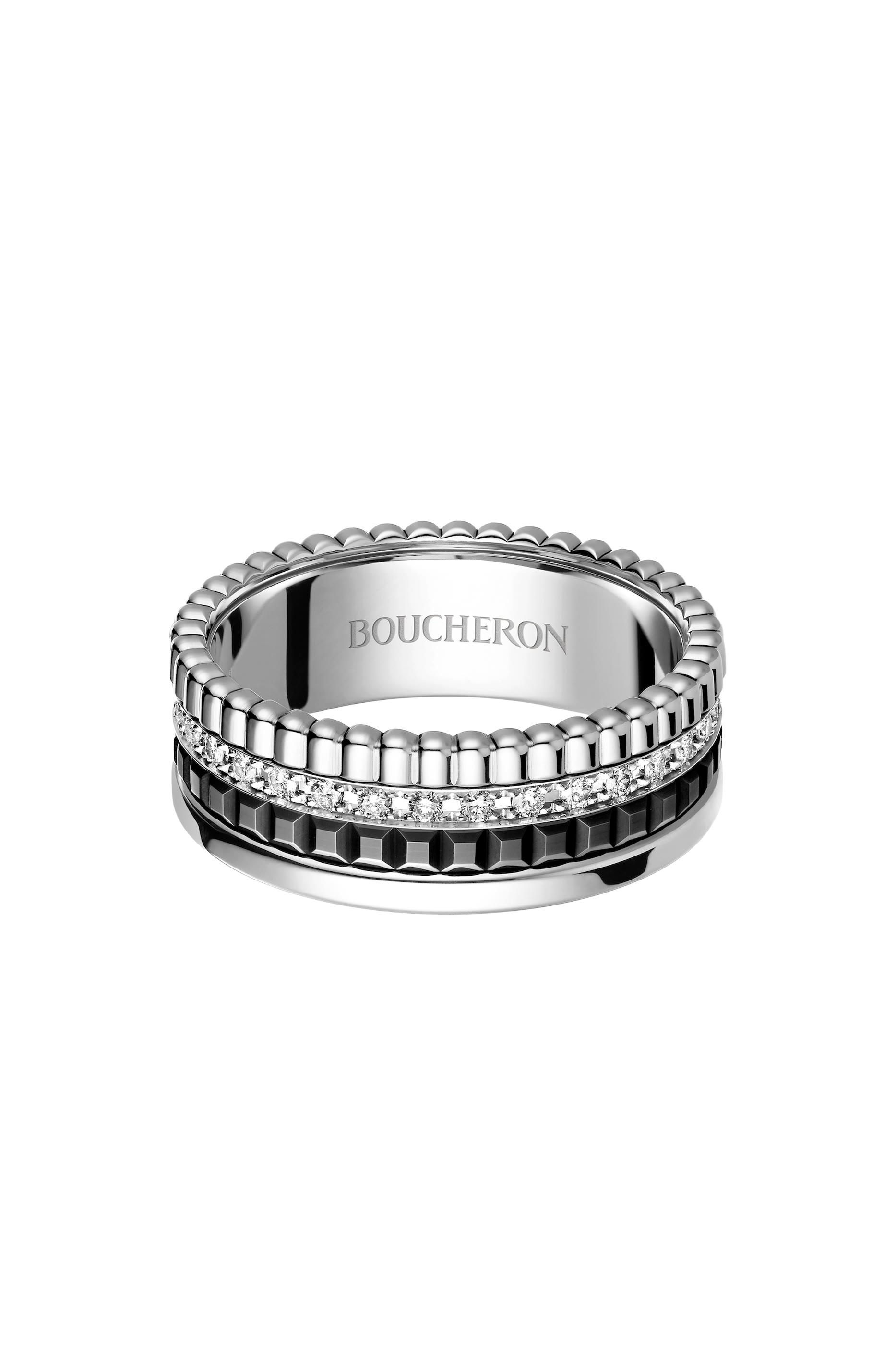 Quatre Small Ring, 18k White Gold & Diamonds