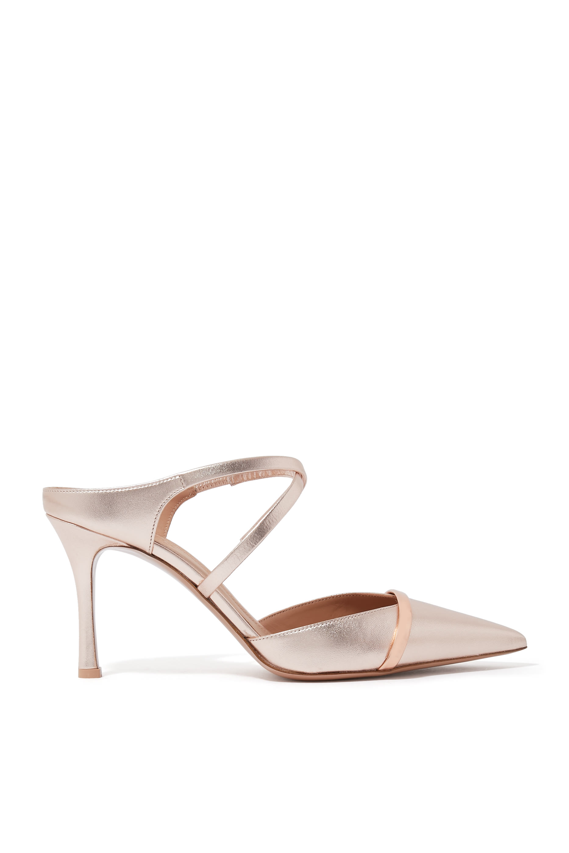 Yoana 80 Metallic Leather Mules