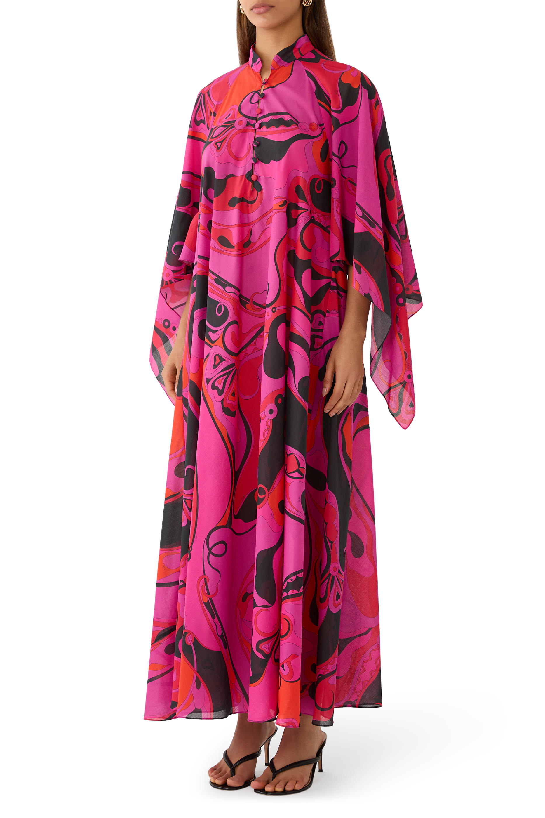 Orchidee Print Cotton Kaftan