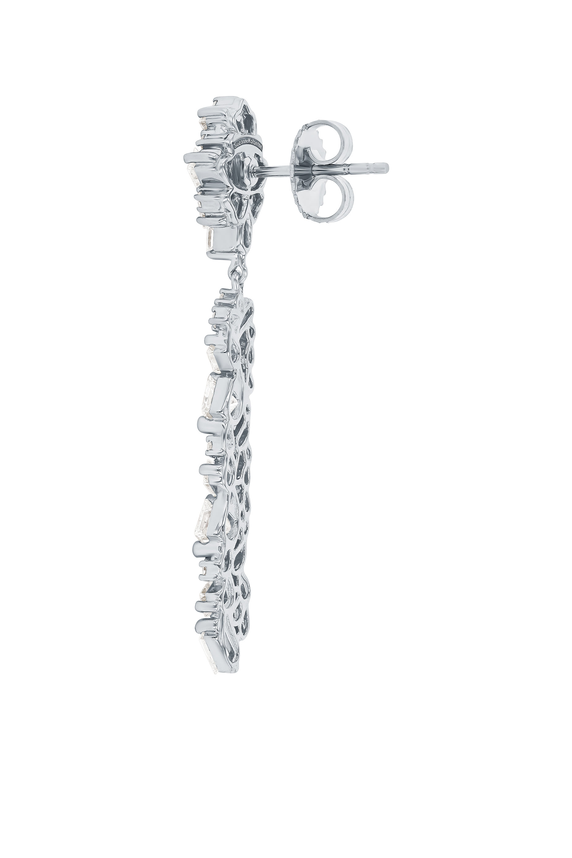La Fantaisie Sunbeam Diamond Drop Earrings, 18K White Gold & Diamonds