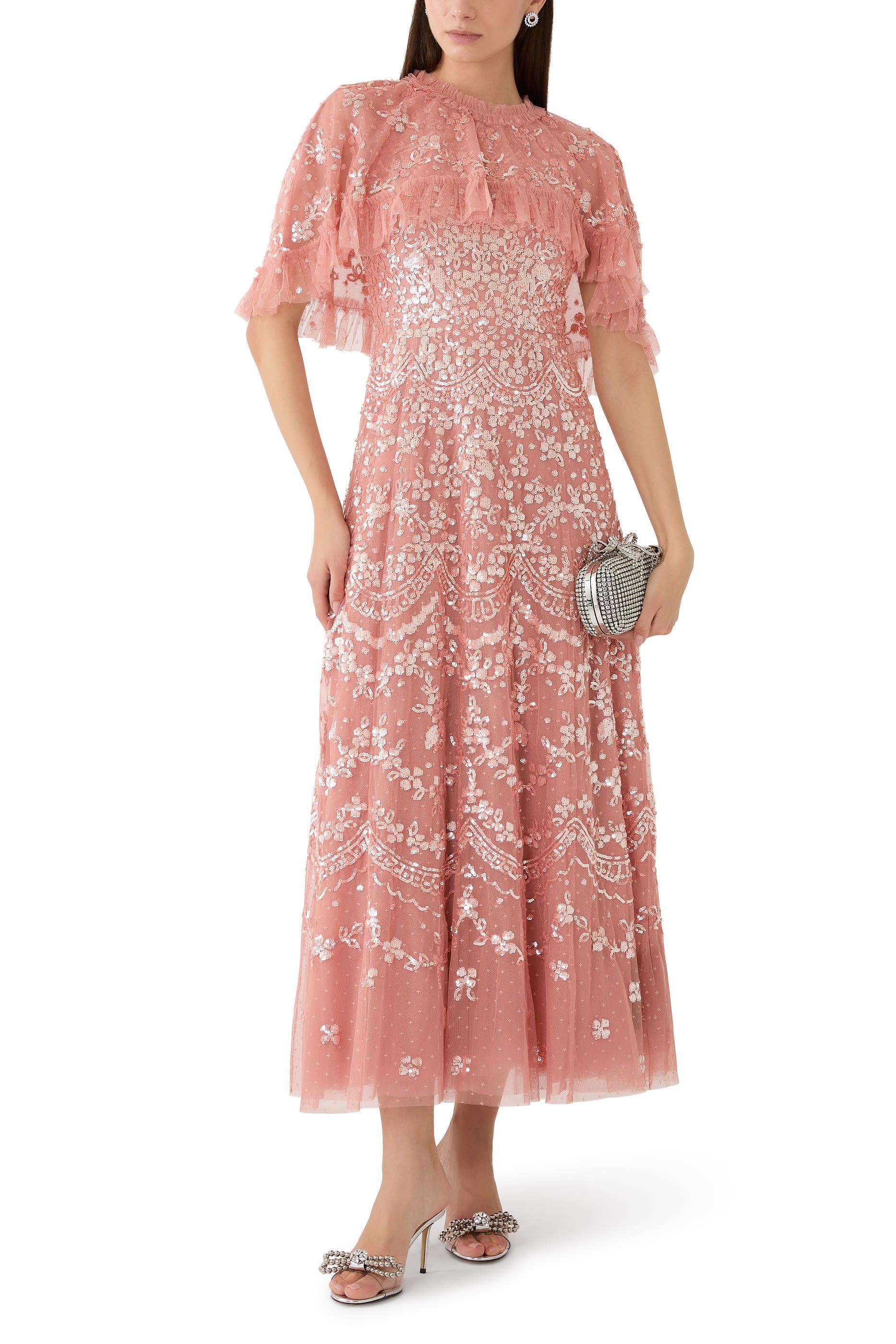 Freya Cape Ankle Gown