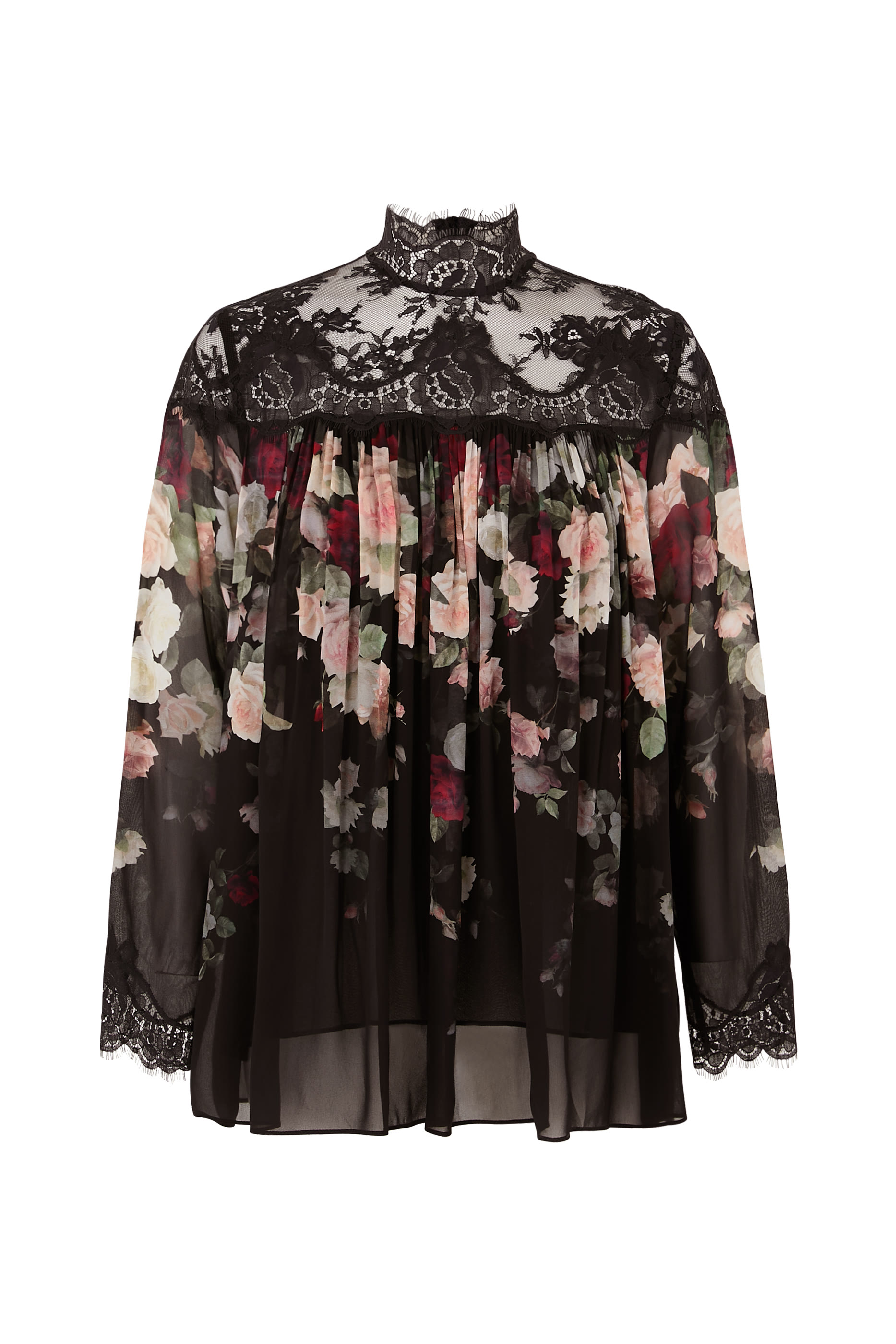 Floral Lace Yoke Top