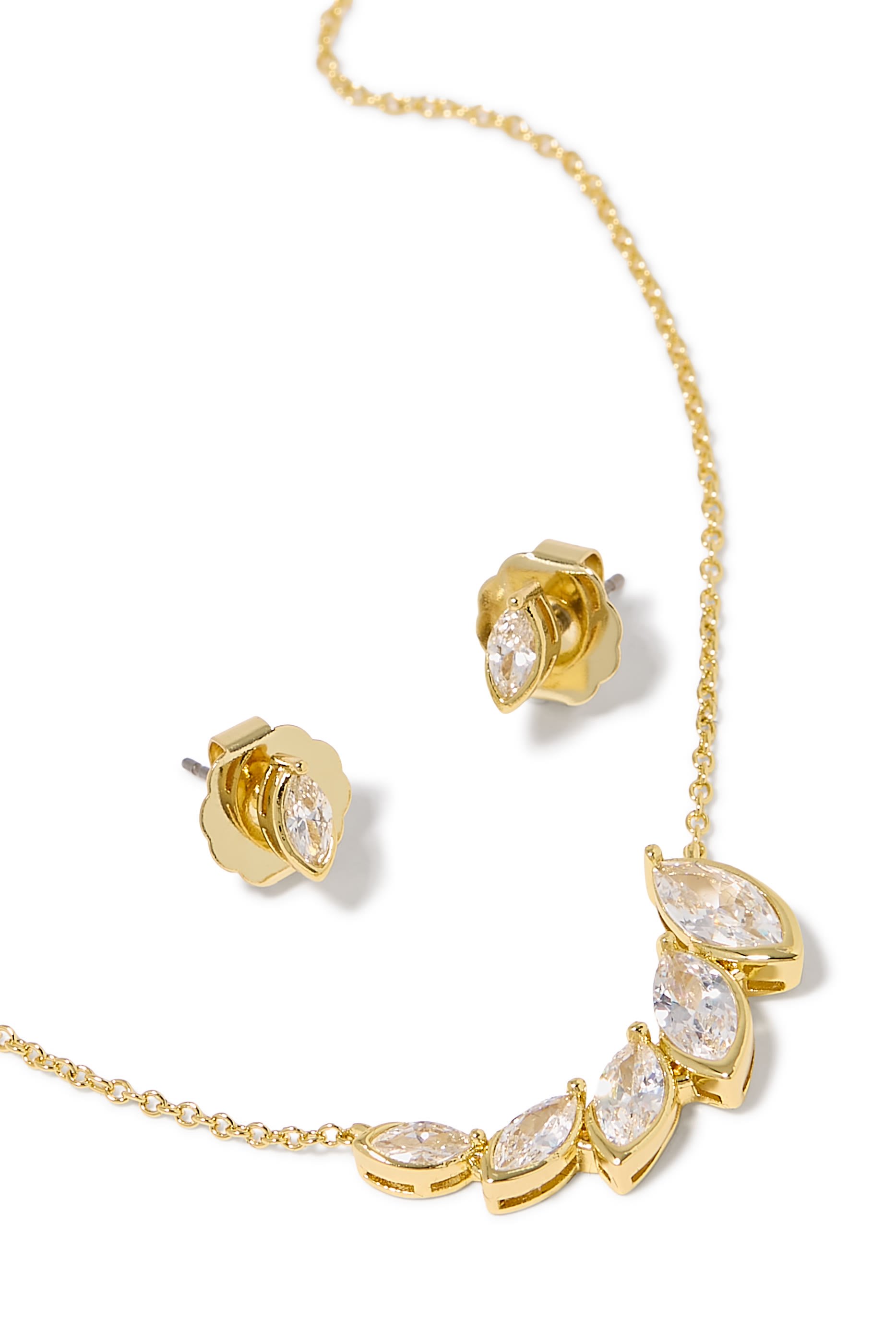 Pear CZ Necklace Jewelry Set