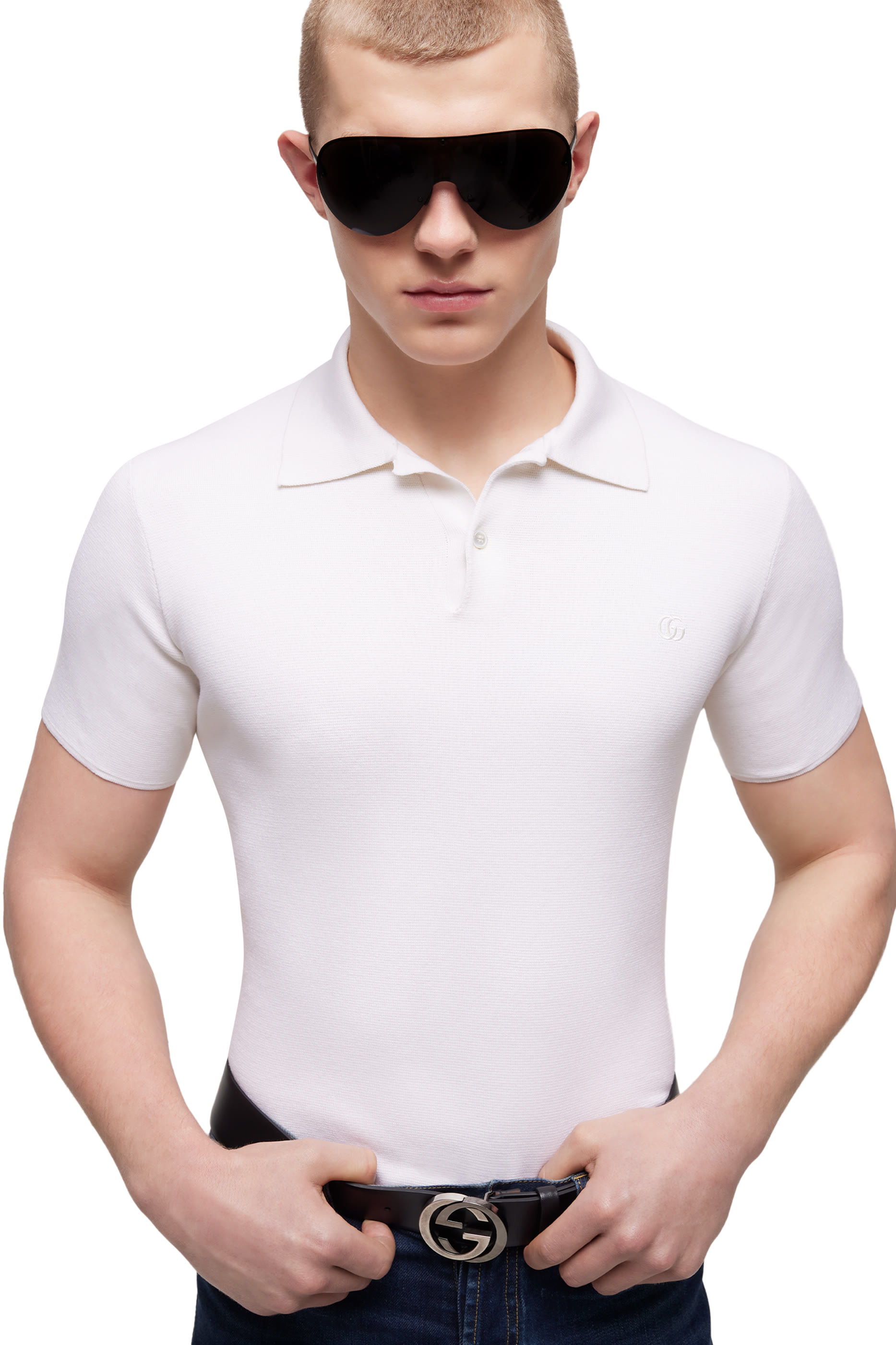 Silk Cotton Polo Shirt 