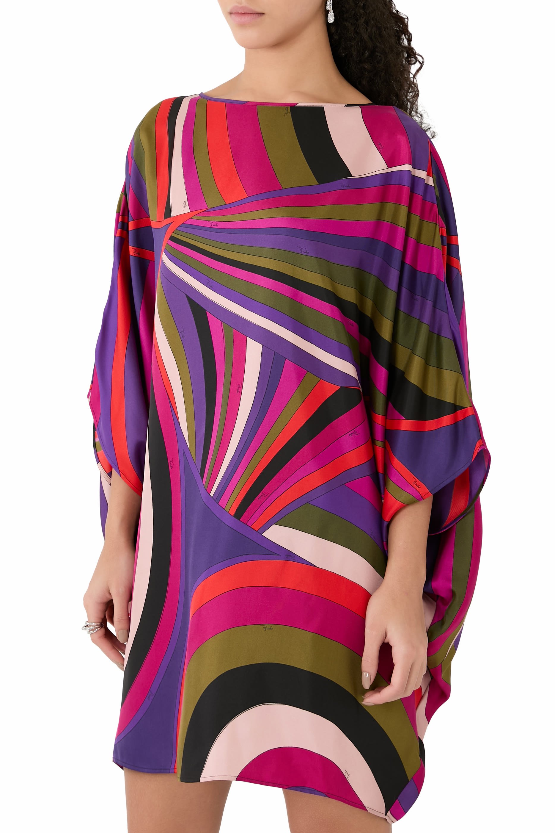 Iride Print Short Kaftan