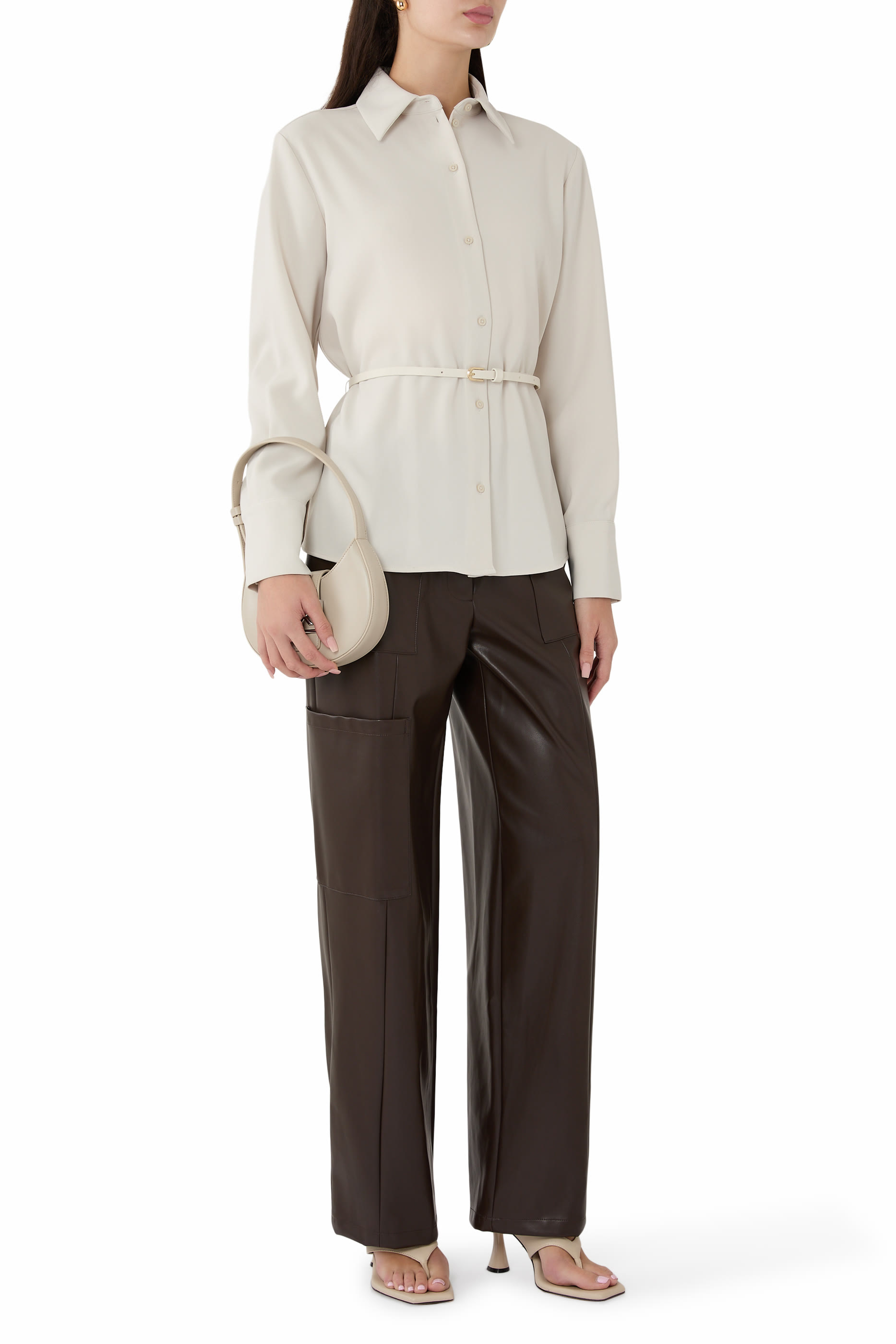 Belted Long Sleeves Shirt